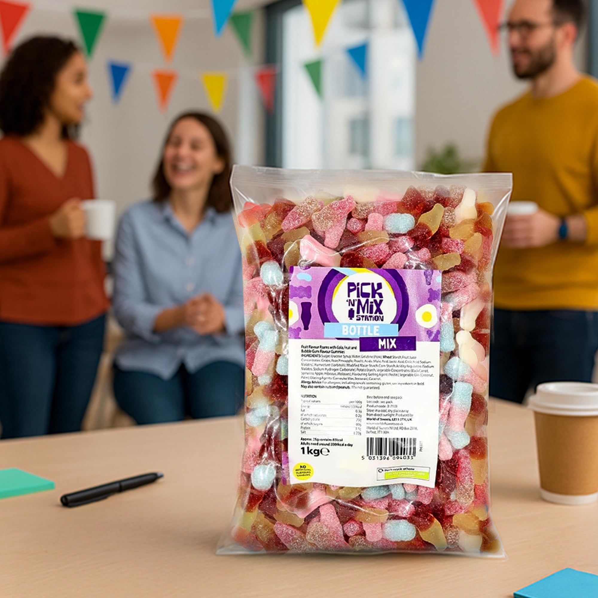 Bonds of London Pick 'n' Mix Station Bottle Mix Large Retro Chewy Sweets 1 kg 13