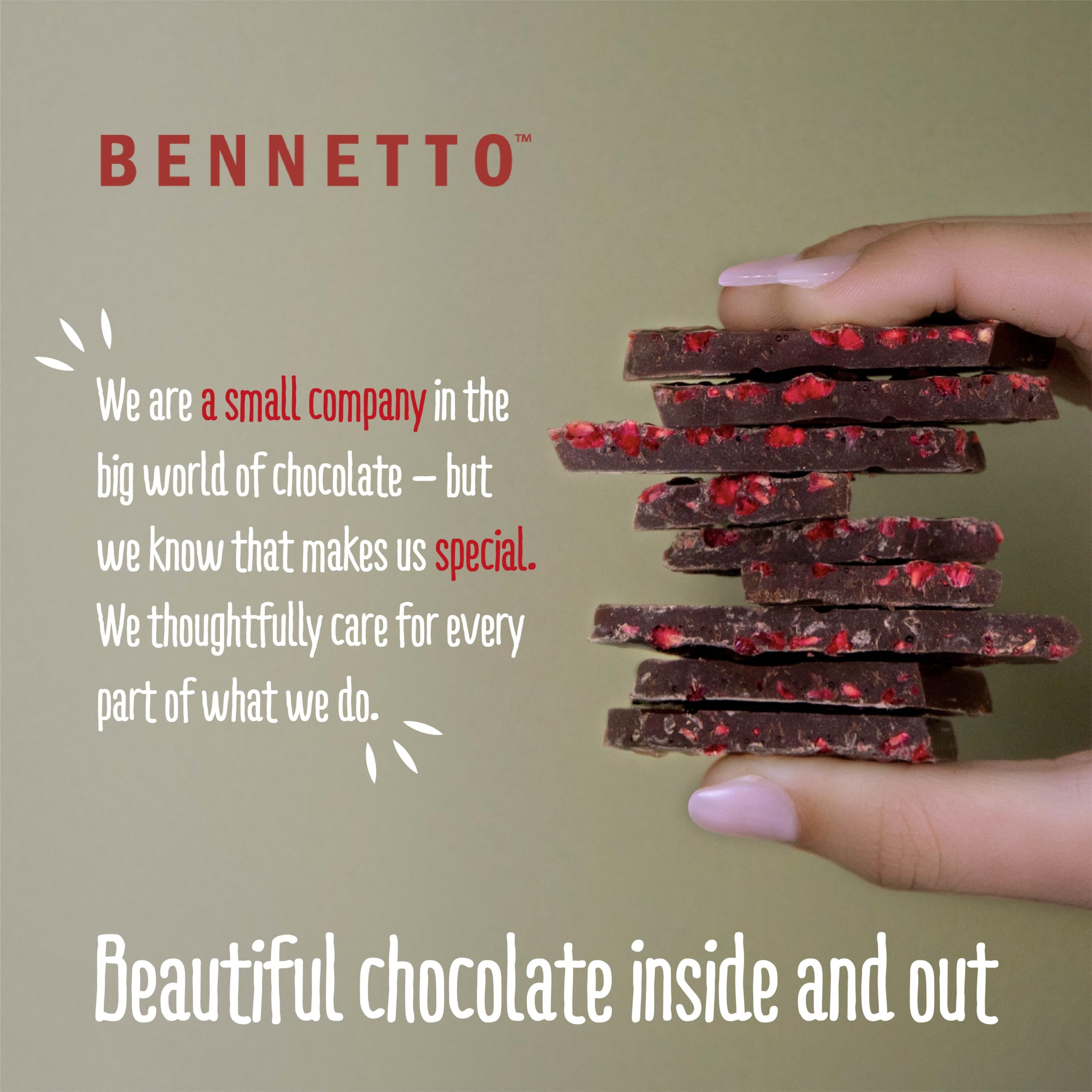 Bennetto Dark Salted Caramel Chocolate Bar - Organic, Fairtrade, Vegan, Gluten-Free 4