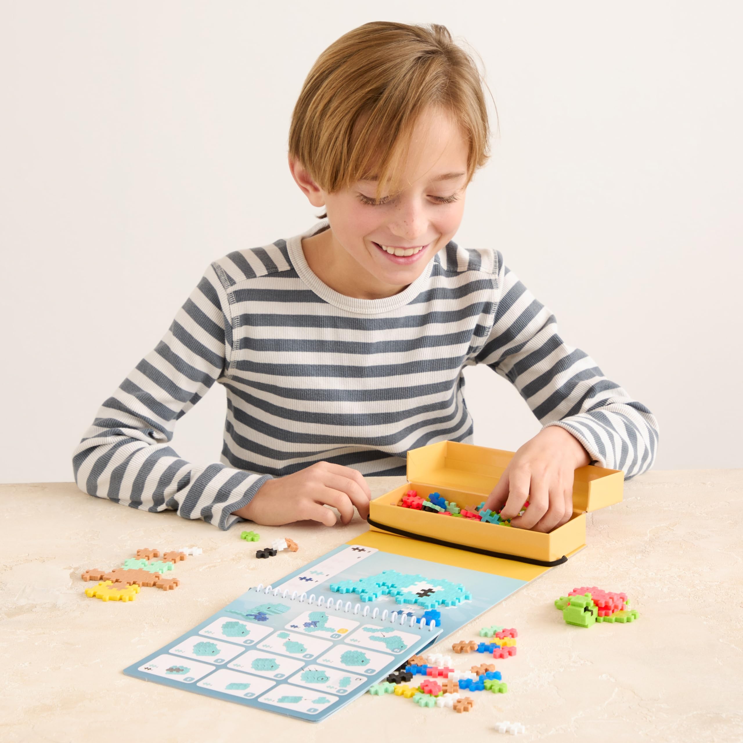 PLUS PLUS Puzzle by Number Activity Pad - 125-Piece Travel Building Set for Kids 5+ 3