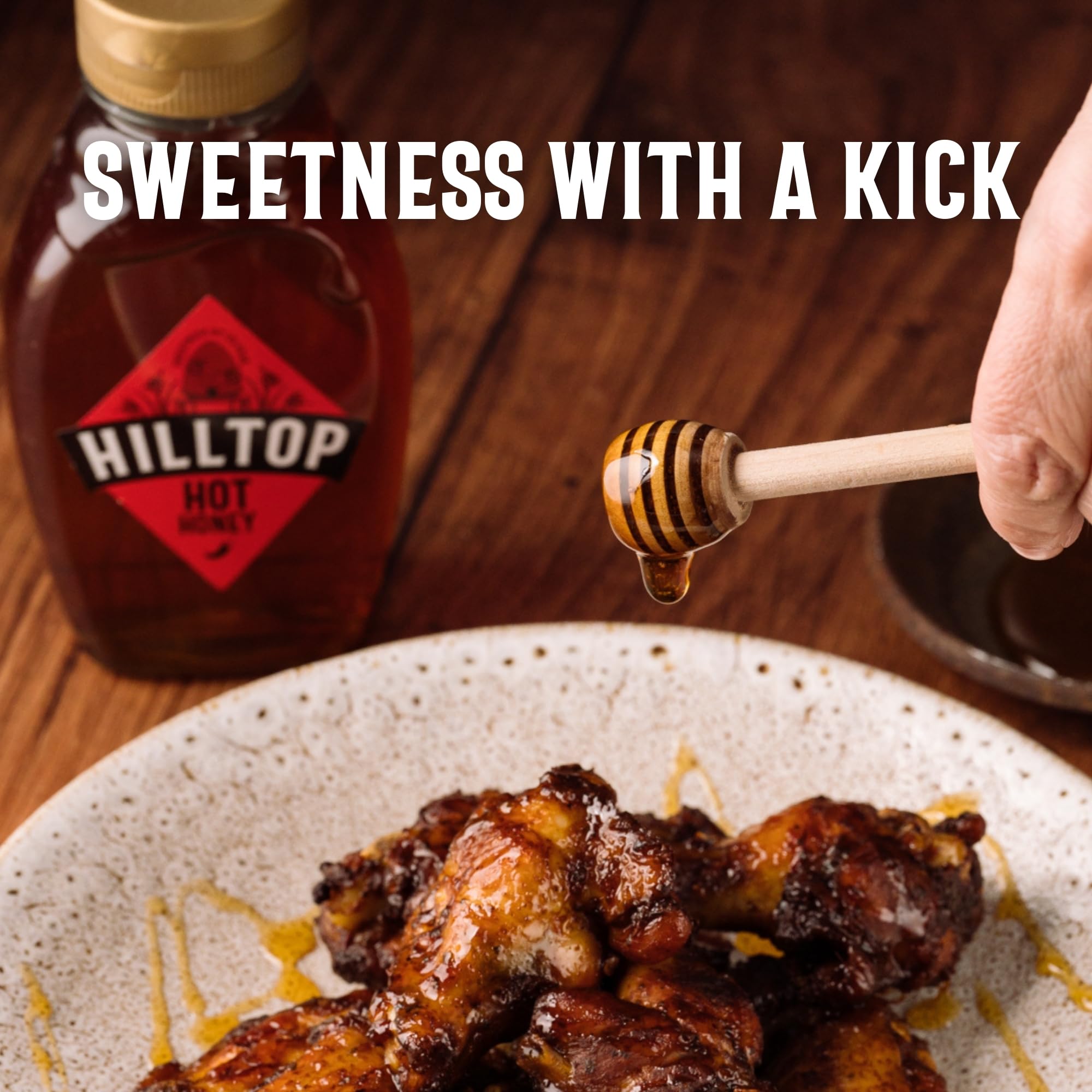 Hilltop Honey Hot Honey – mit Chili angereicherter Naturhonig – Quetschflasche, 340 g 4