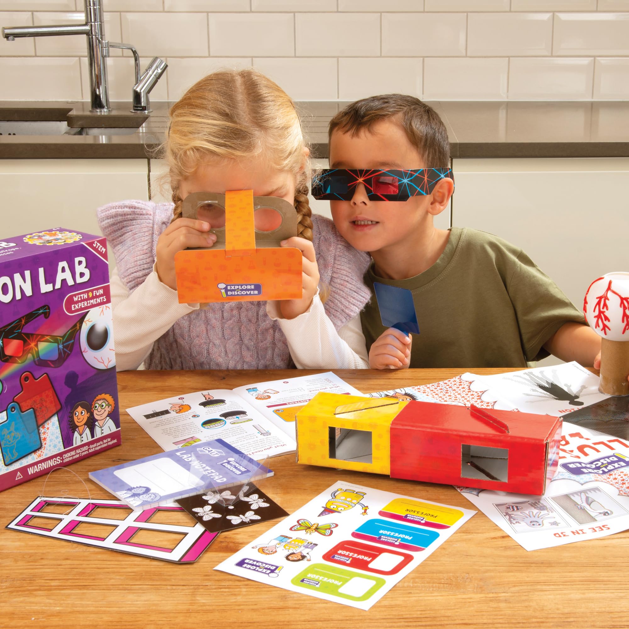 Galt Illusion Lab - 9 Fun Science Experiments for Kids Ages 6+ 14