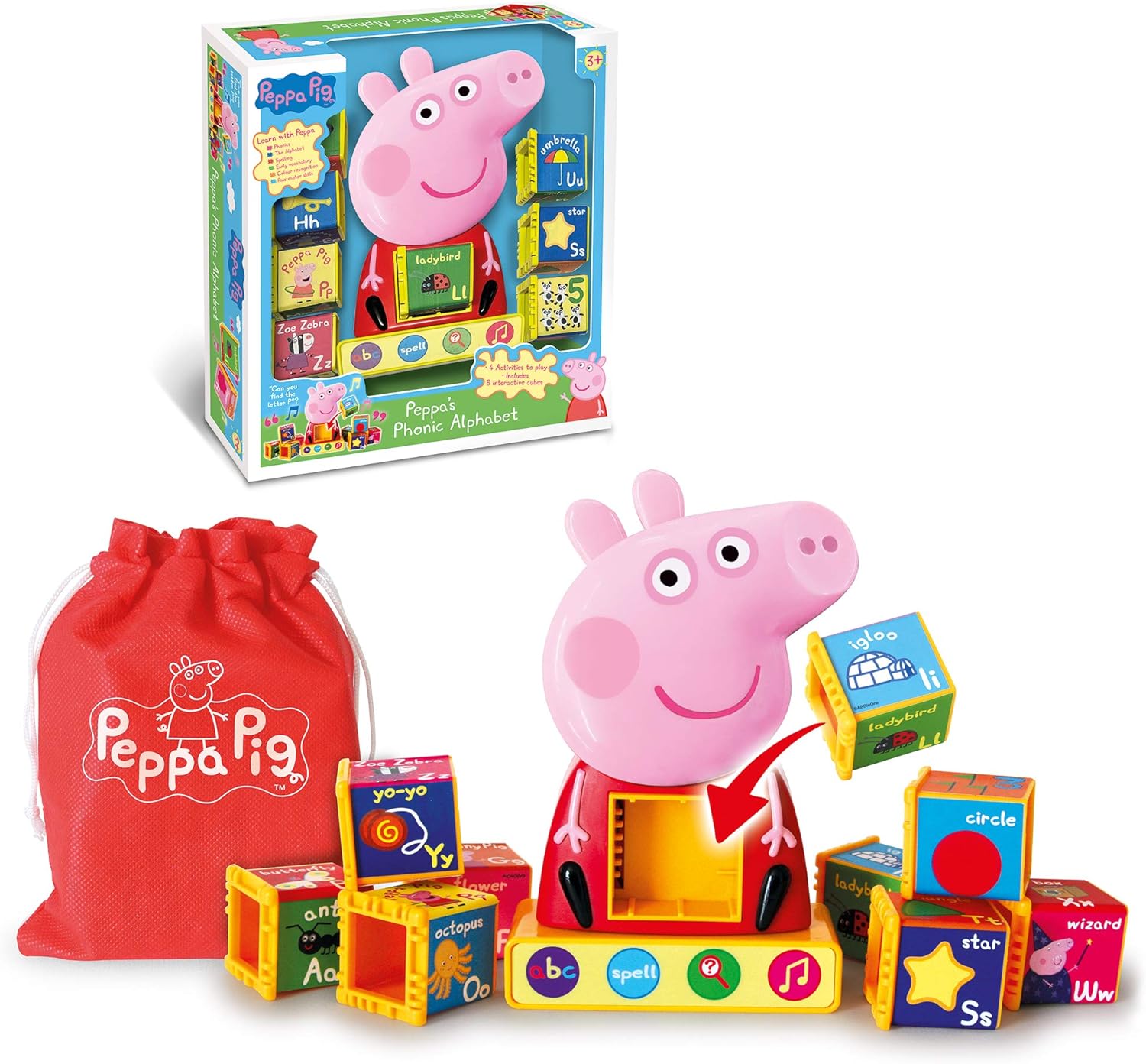Peppa Pig PP12 Phonic Alphabet Toy - Educational Playset for Ages 3-5 6
