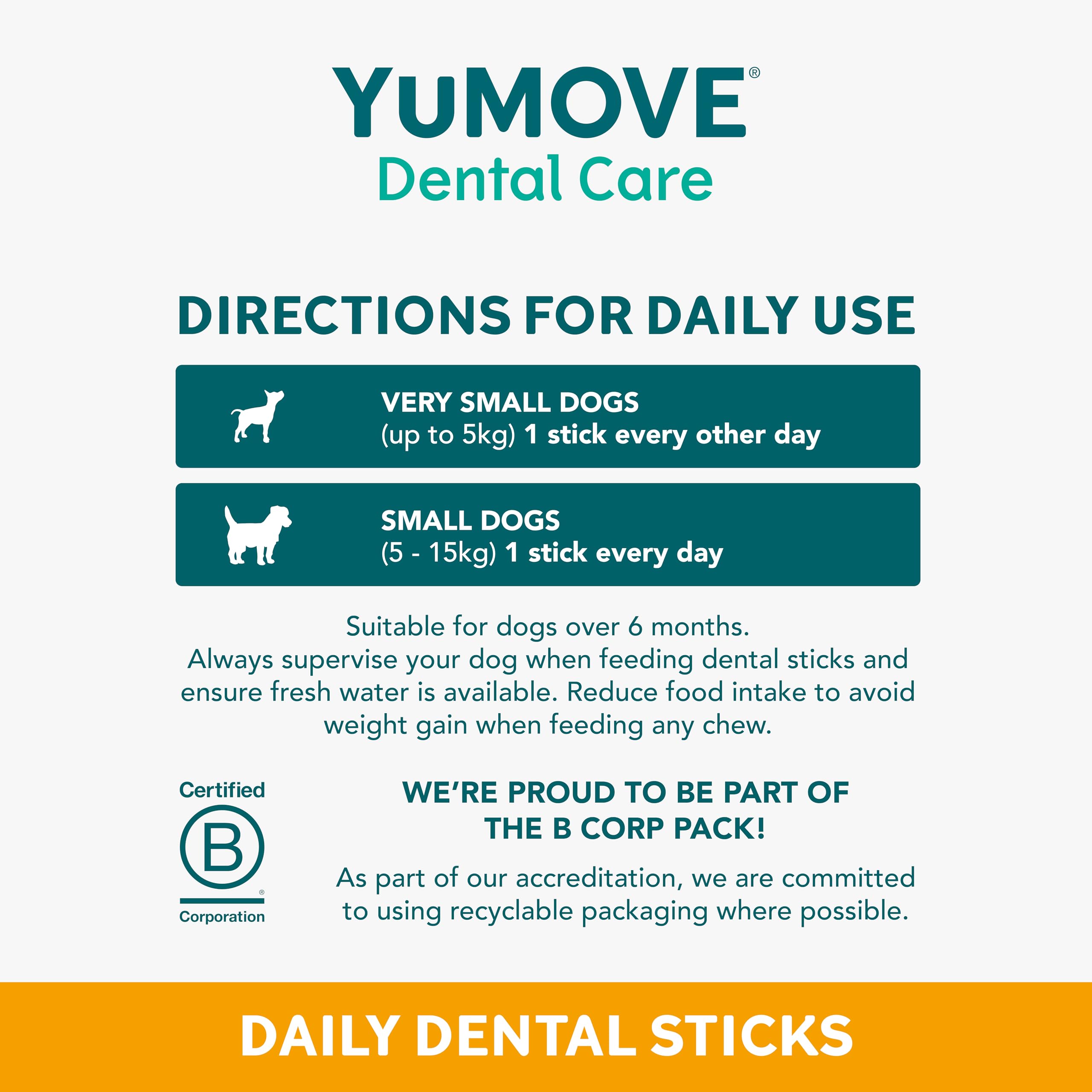 YuMOVE Daily Clean Dental Sticks for Small Dogs - Cleans Teeth & Freshens Breath | 7 Pack 5