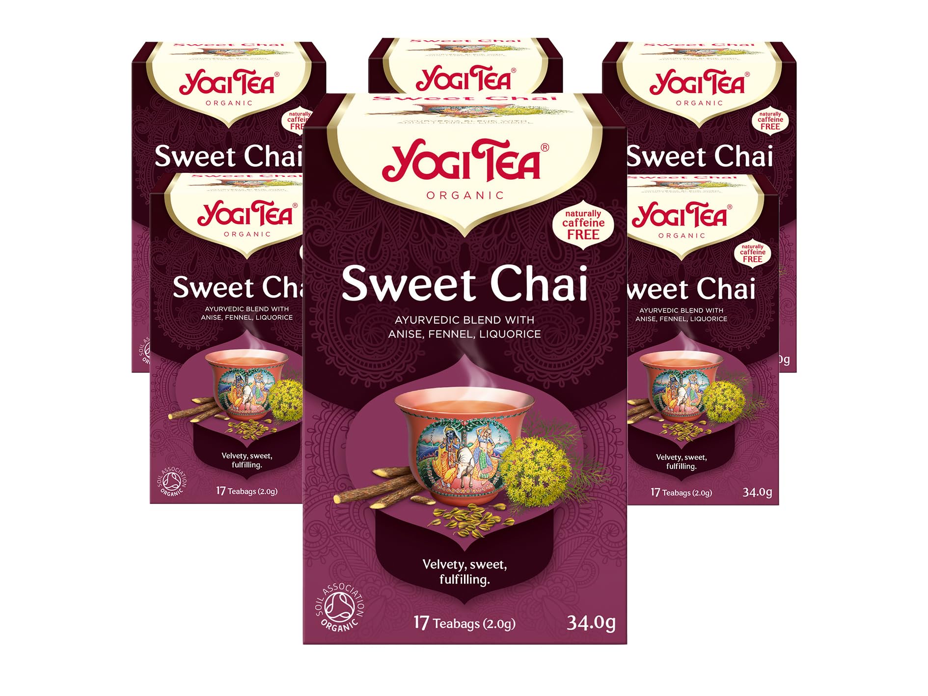 Yogi Tea - Sweet Chai Organic Herbal Tea, Caffeine Free, Blend of Anise, Fennel & Liquorice, 102 Tea Bags (6 x 17) 9
