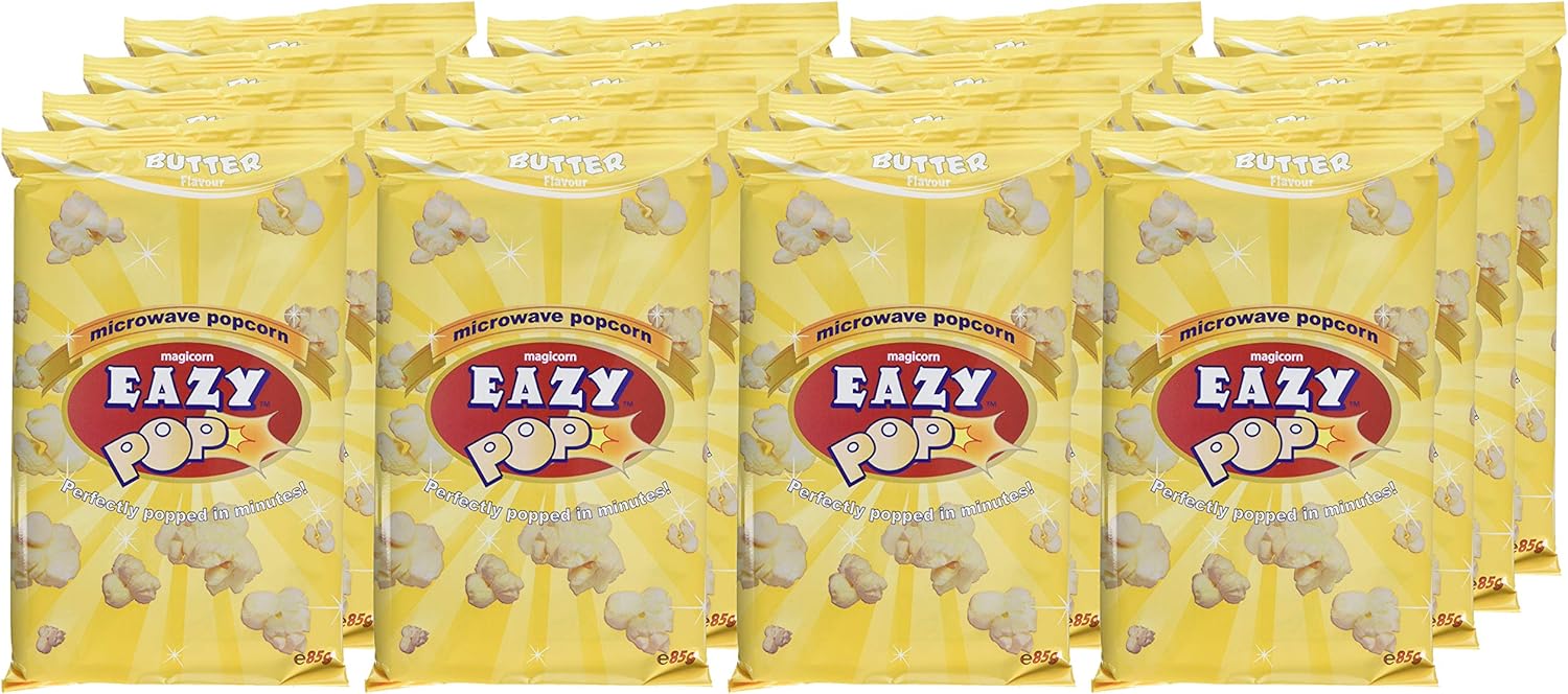 Eazypop Microwave Popcorn Butter Flavour 85g (Pack of 16) 5