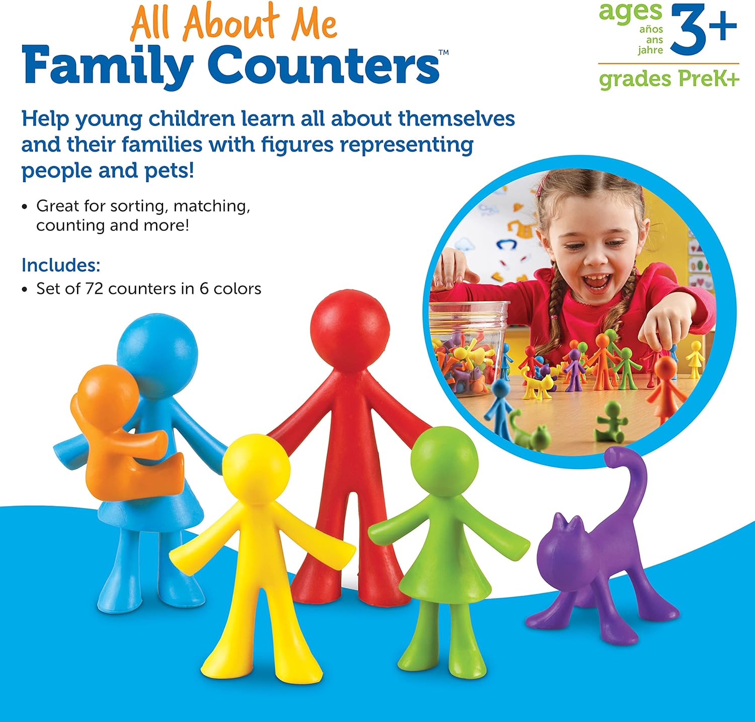 Learning Resources All About Me Family Counters - Educational Math & Role Play Set for Ages 3+ 9
