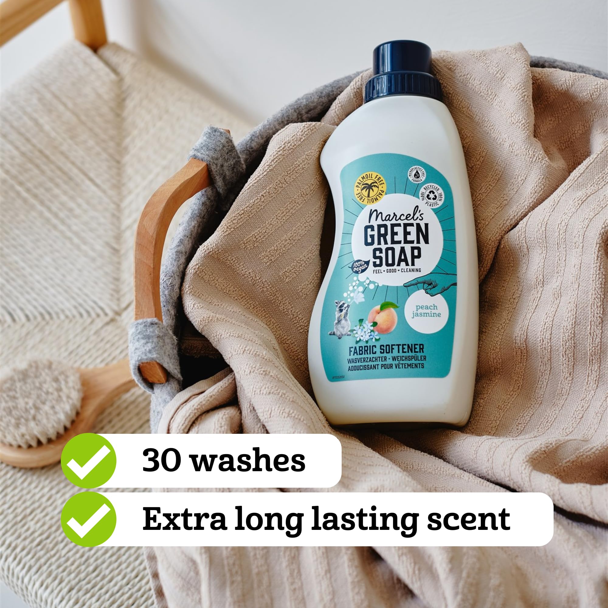 Marcel's Green Soap - Peach & Jasmine Fabric Conditioner (1L) 5