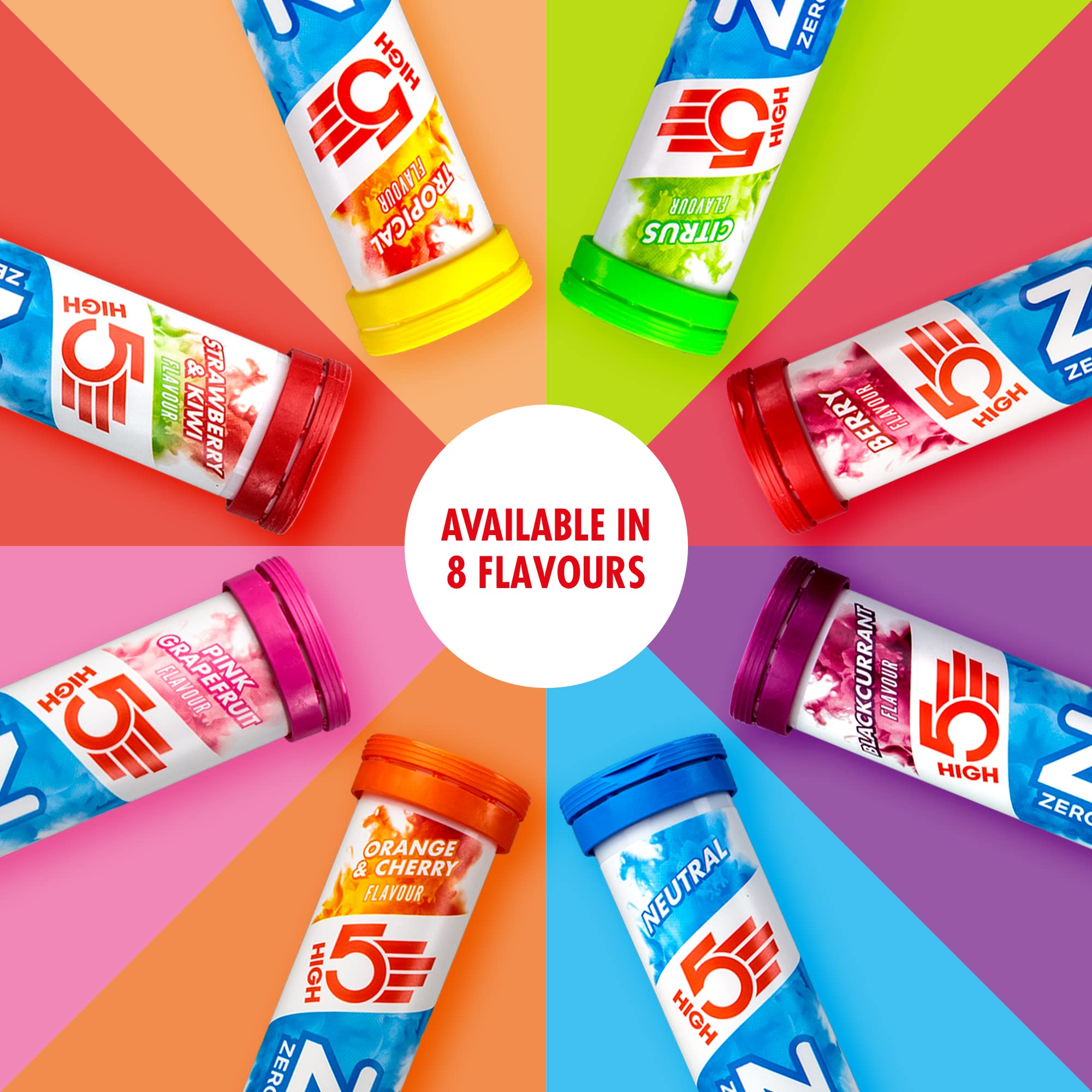 HIGH5 ZERO Electrolyte Tablets - Sugar-Free Hydration with Vitamin C | 20 Count Strawberry & Kiwi 5