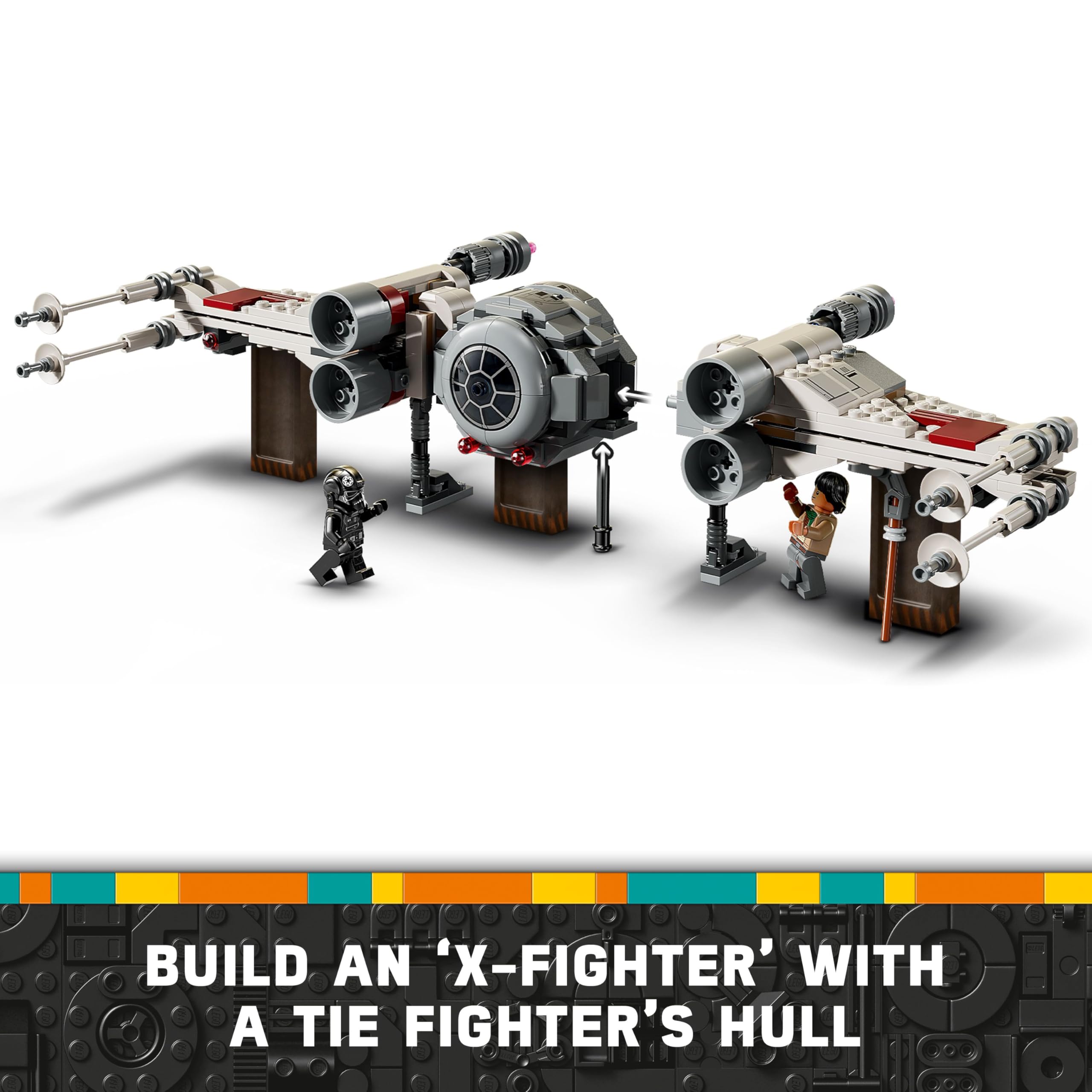 LEGO Star Wars TIE Fighter & X-Wing Mash-up Set - Rebuildable Starfighter Building Toy for Ages 9+ 12