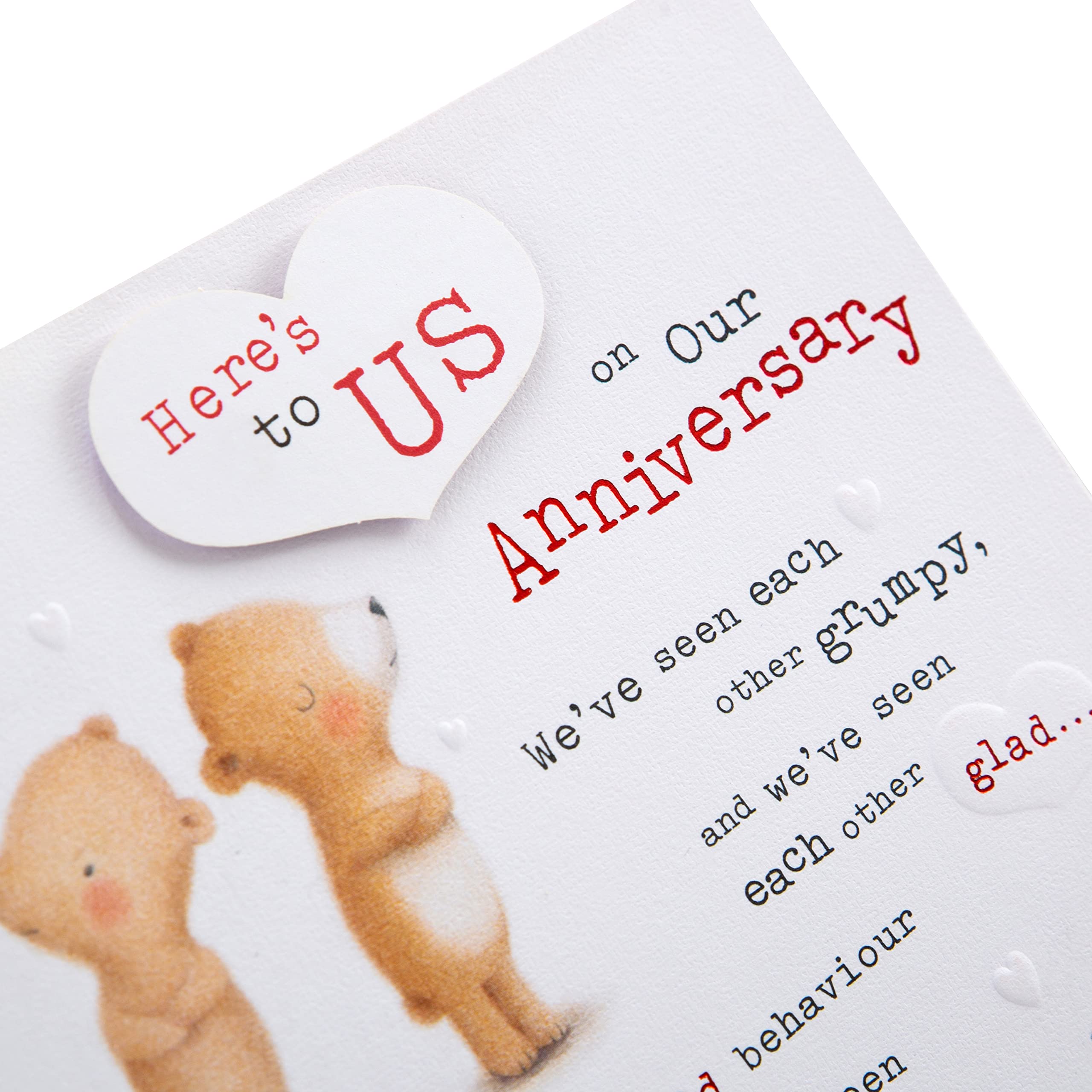 Hallmark Anniversary Card - Cute Ted & Ginger Design with 3D Heart Attachment 4
