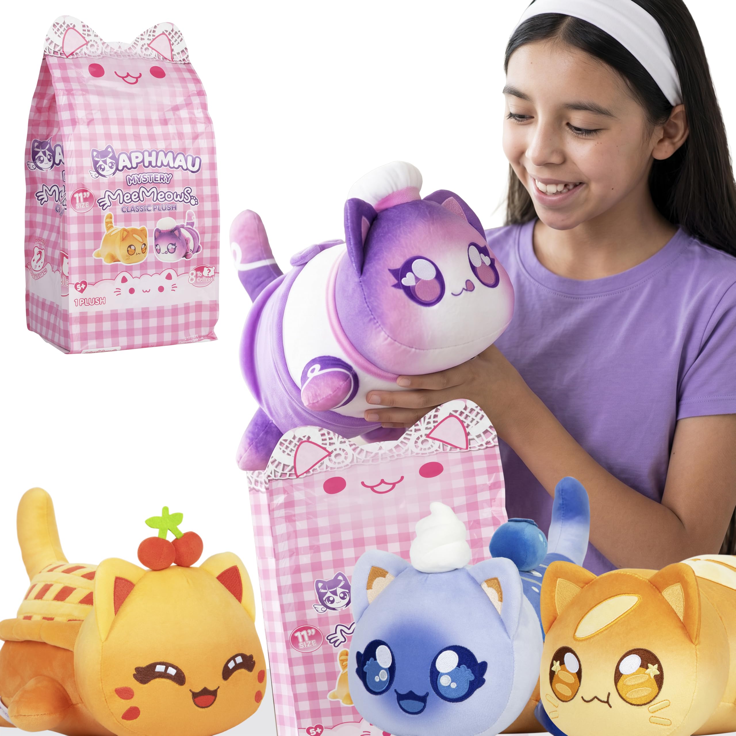 Aphmau Bakery MeeMeows Mystery Plush - 11 Inch Soft & Huggable Cat Plush Toy