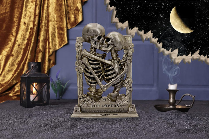 Nemesis Now The Lovers Skeleton Figurine - Gothic Bronze Resin Statue, 20.5cm