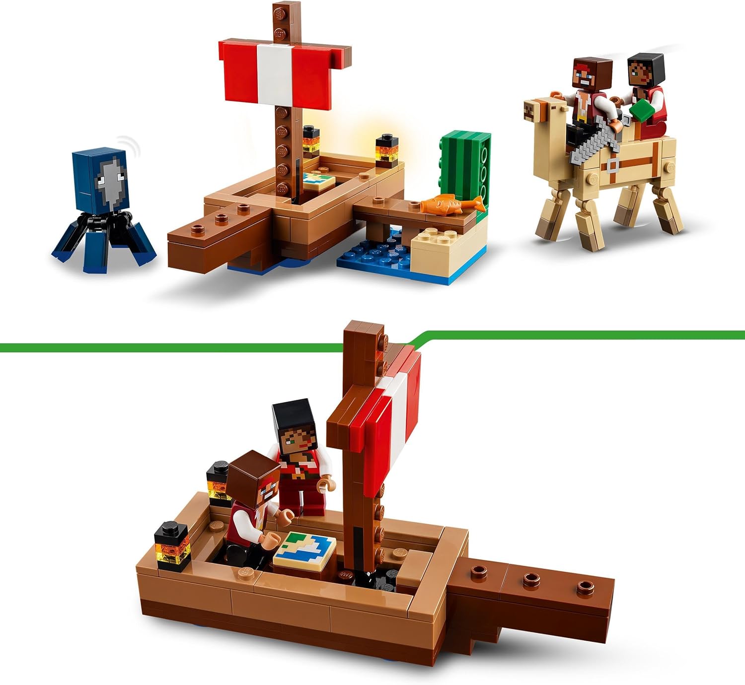 LEGO Minecraft The Pirate Ship Voyage - Building Set with Pirate Figures & Camel for Ages 8+ 3