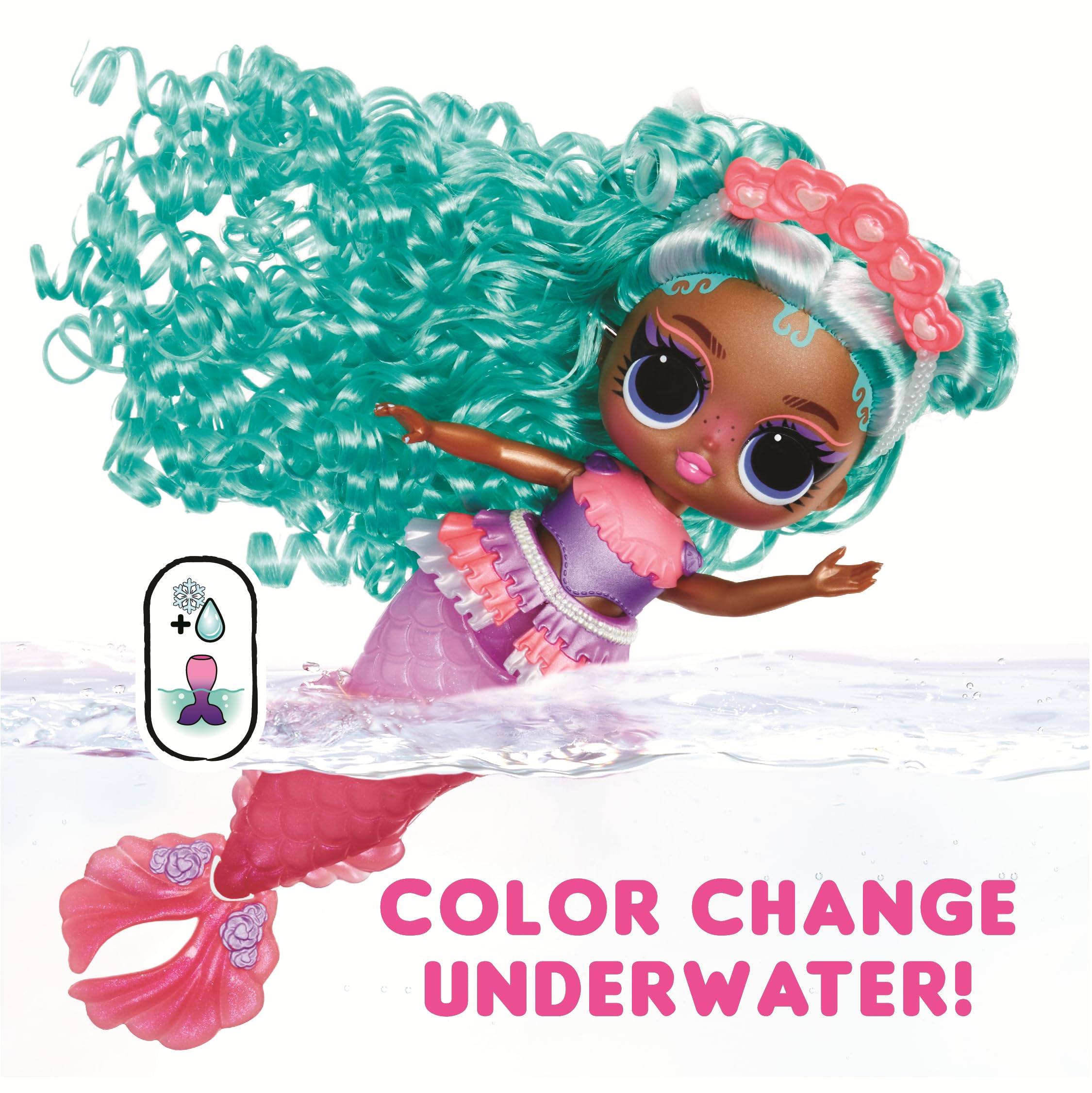 L.O.L. Surprise! Tweens Mermaid Serena Finn Doll - 10 Inches, Colour Changing Tail, Movable Fins
