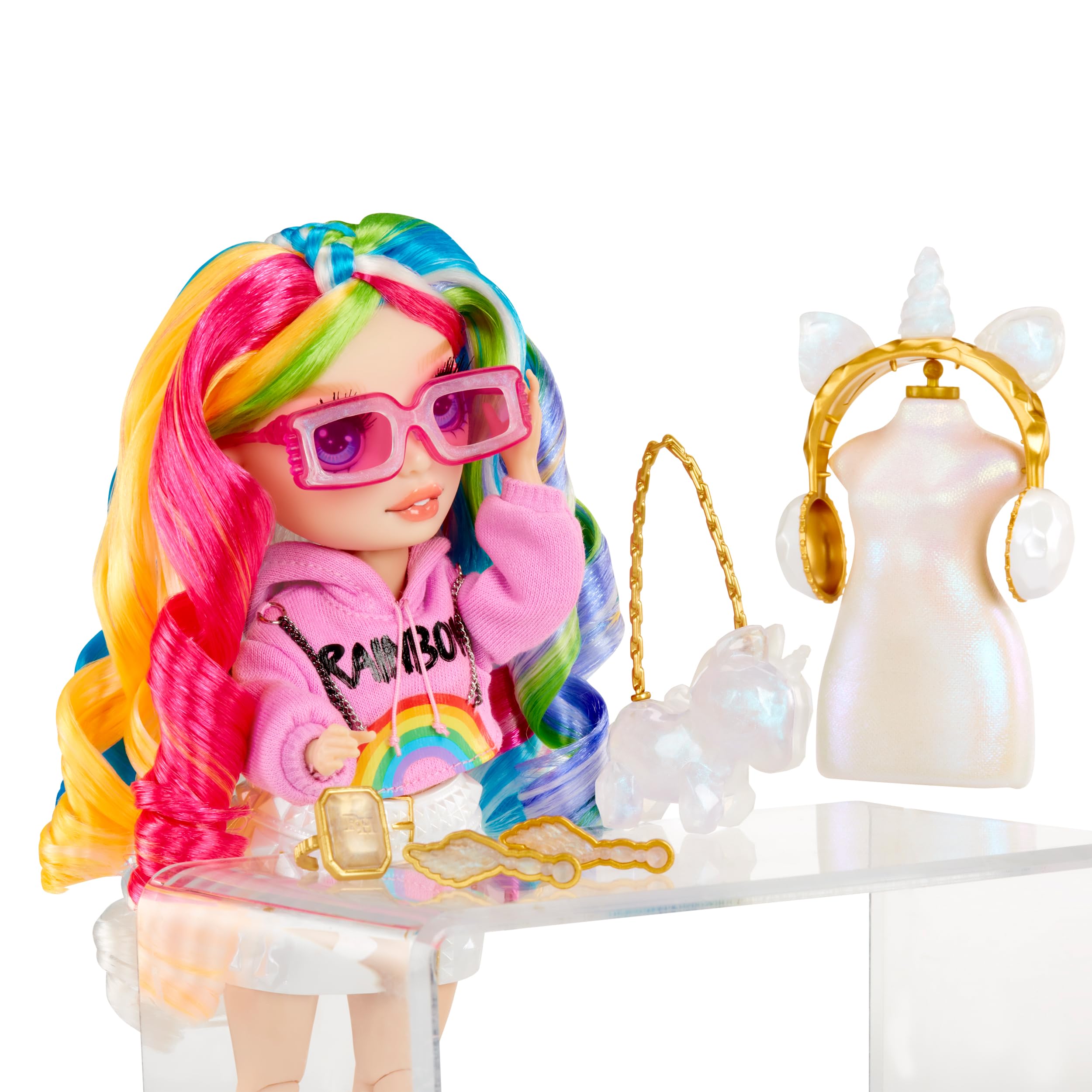 Rainbow High Creative Crystals Amaya Doll - 28 cm Fashion Doll with DIY Crystal Accessory Make It Kit | Ages 8+ 4