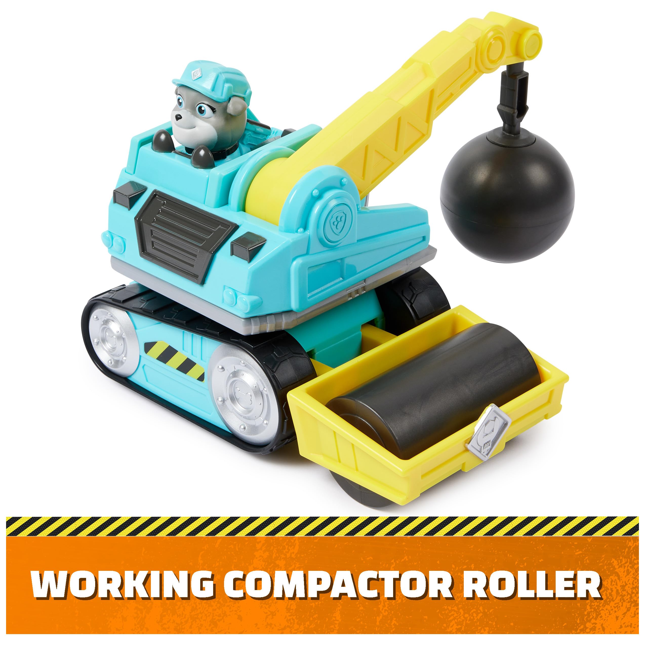 Rubble & Crew Motor's Wrecking Ball Toy Truck with Action Figure - Construction Vehicle for Kids 3+ 9