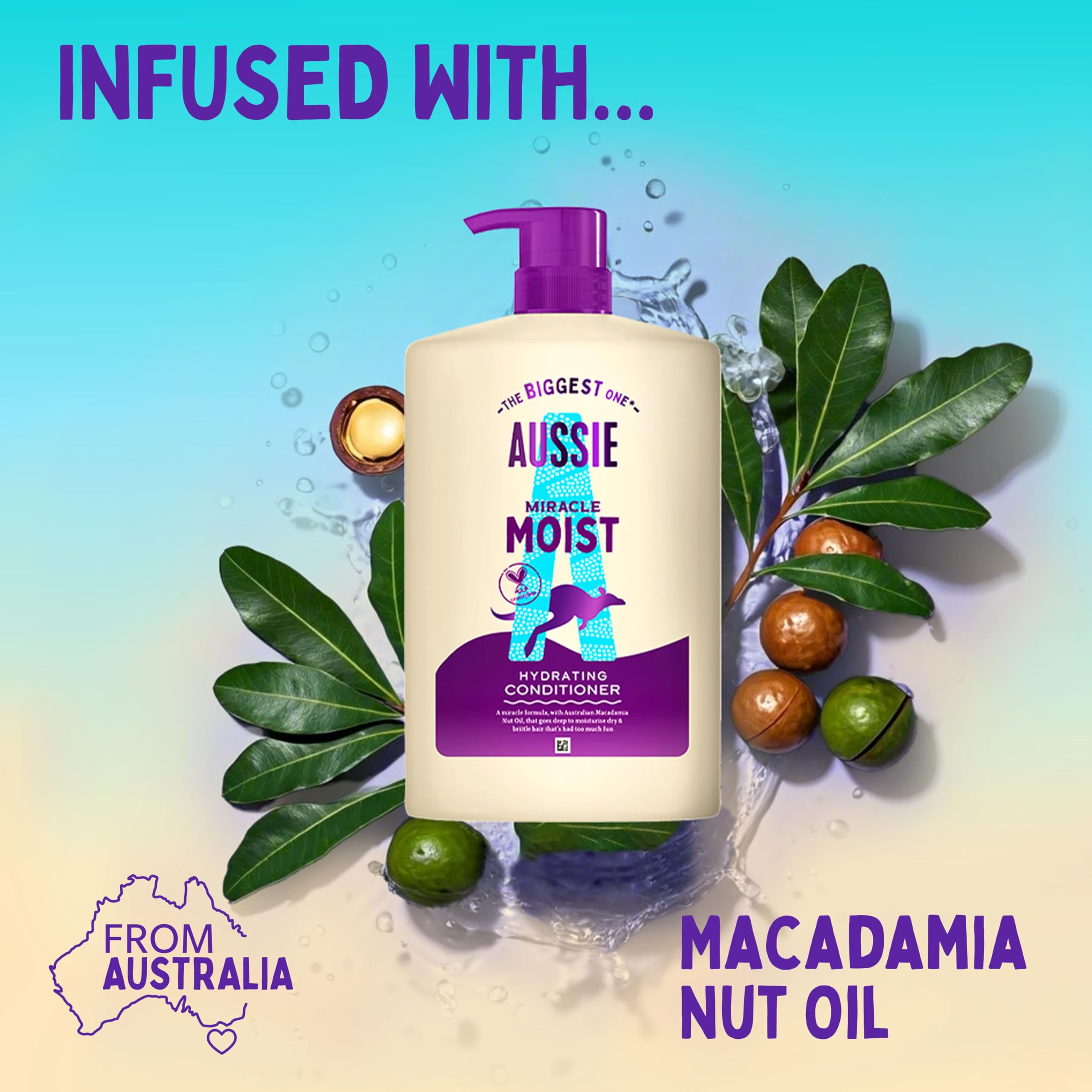 Aussie Miracle Moist Detangling Conditioner 1L - Infused with Macadamia Nut Oil 5