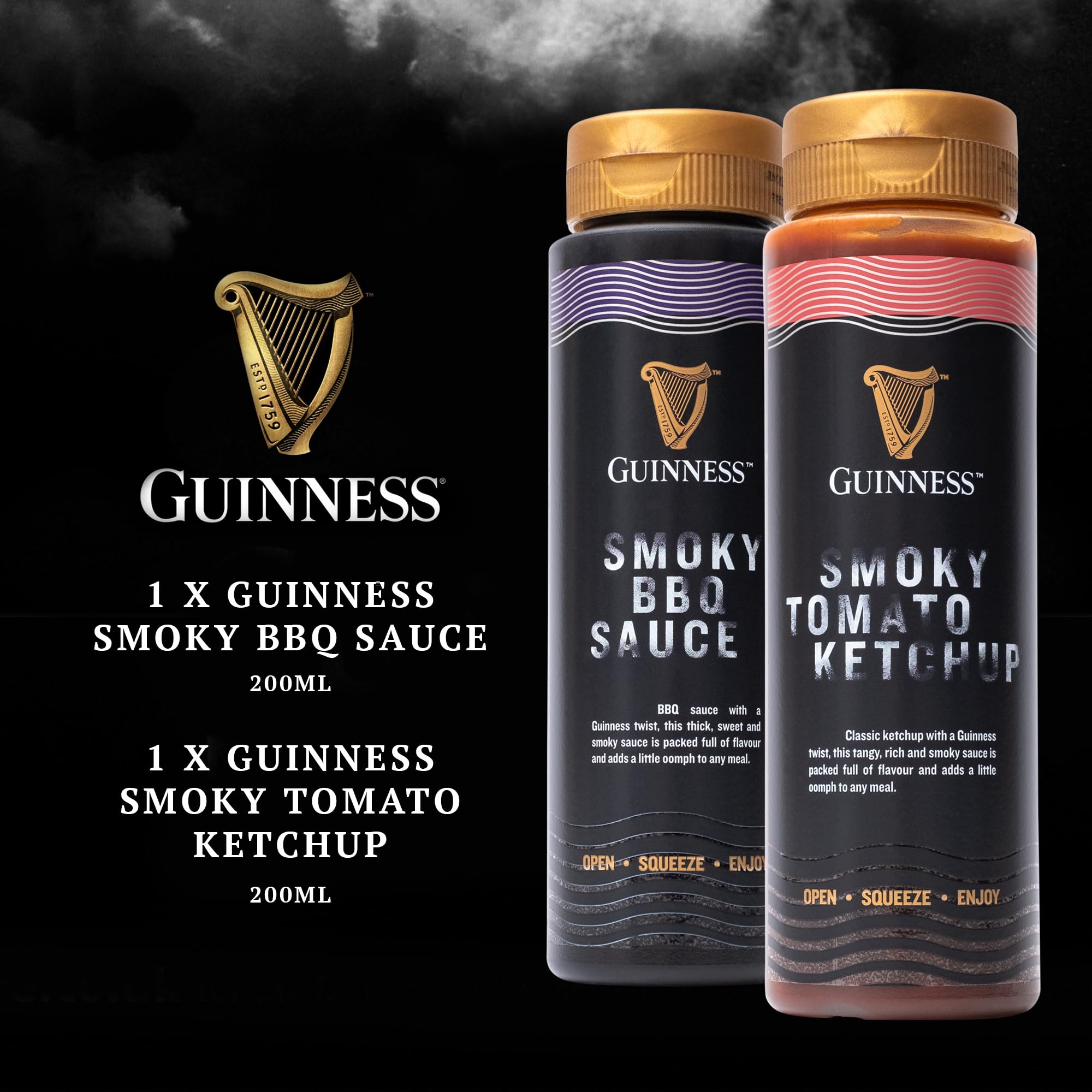 Guinness - Duo Barbecue Sauces Gift Set with Smoky BBQ Sauce & Tomato Ketchup 7