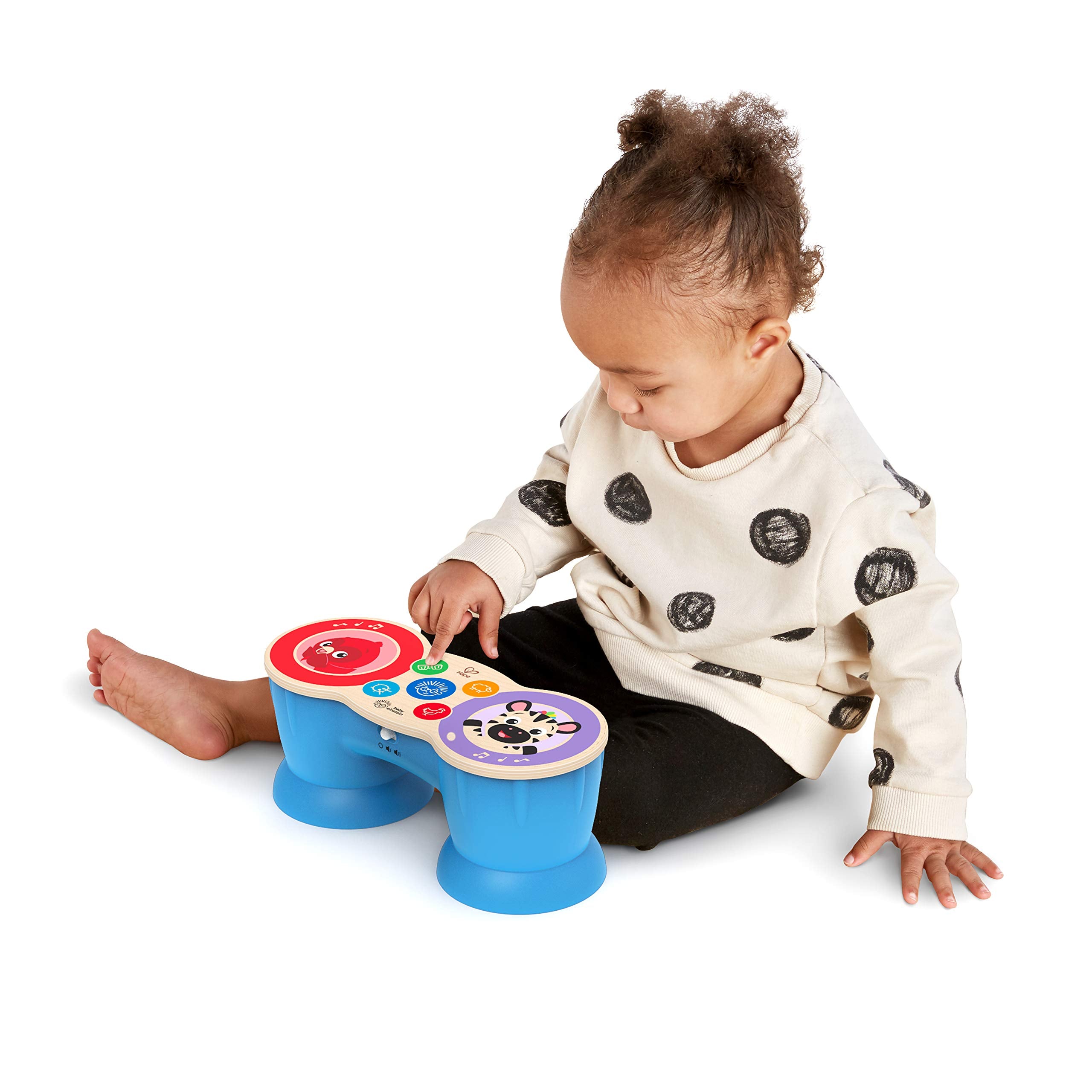 Baby Einstein Upbeat Tunes Magic Touch Drum - Wooden Musical Toy for Toddlers 6M+ 4