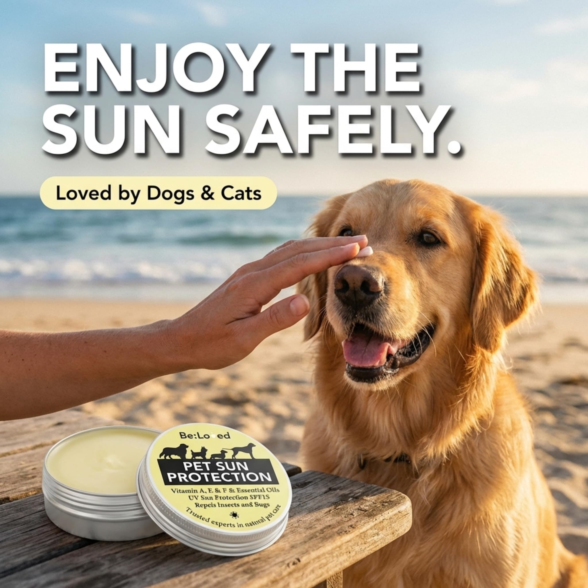 Be:Loved Be:Sunsafe Pet Sun Protection Balm - Natural Skin Shield for Dogs & Cats | 60g 5