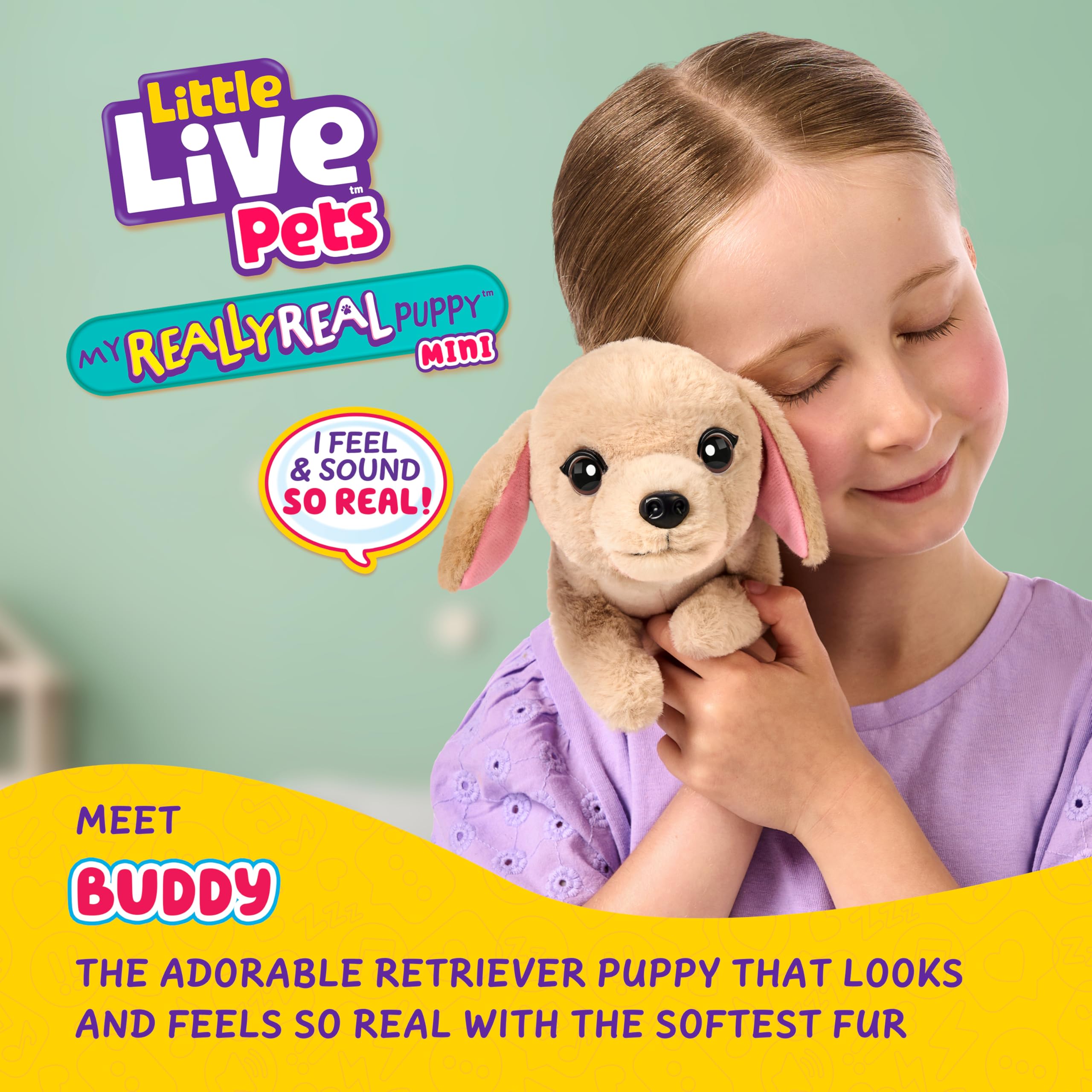 Little Live Pets My Really Real Puppy Minis - Buddy the Retriever Interactive Plush Toy | Mini Size 2