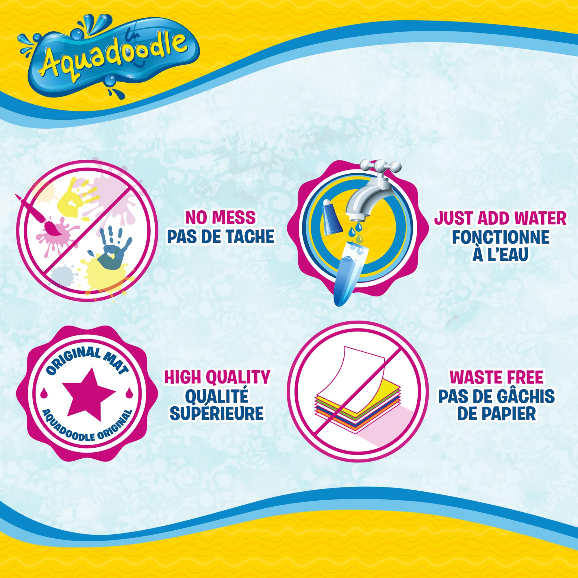 Aquadoodle Classic Large Water Doodle Mat, Official TOMY No Mess Colouring & Drawing Game, Suitable for Toddlers and Children From 18 Months+ 11