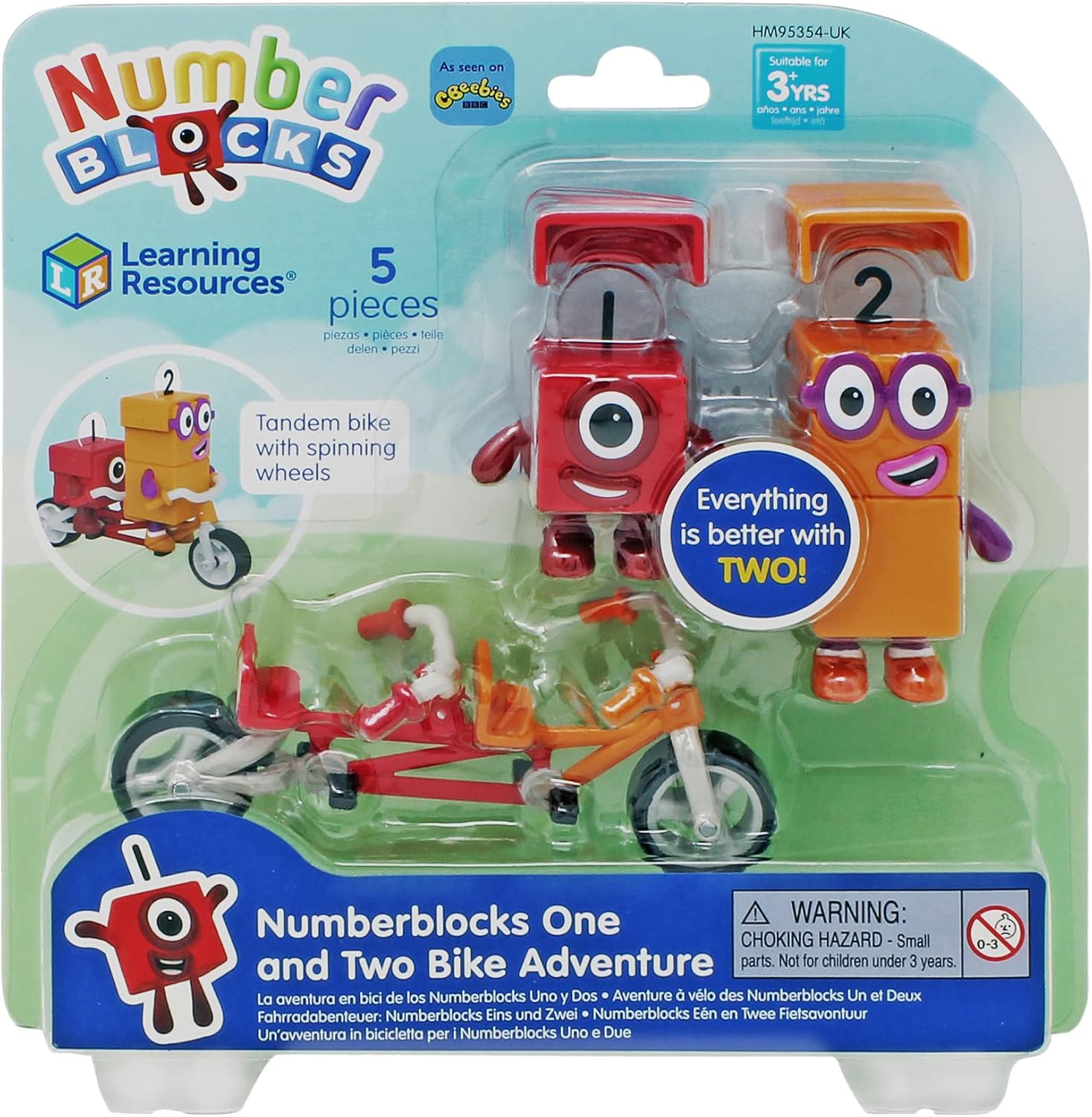 Numberblocks One and Two Bike Adventure - Tandem Bike Playset for Ages 3-7