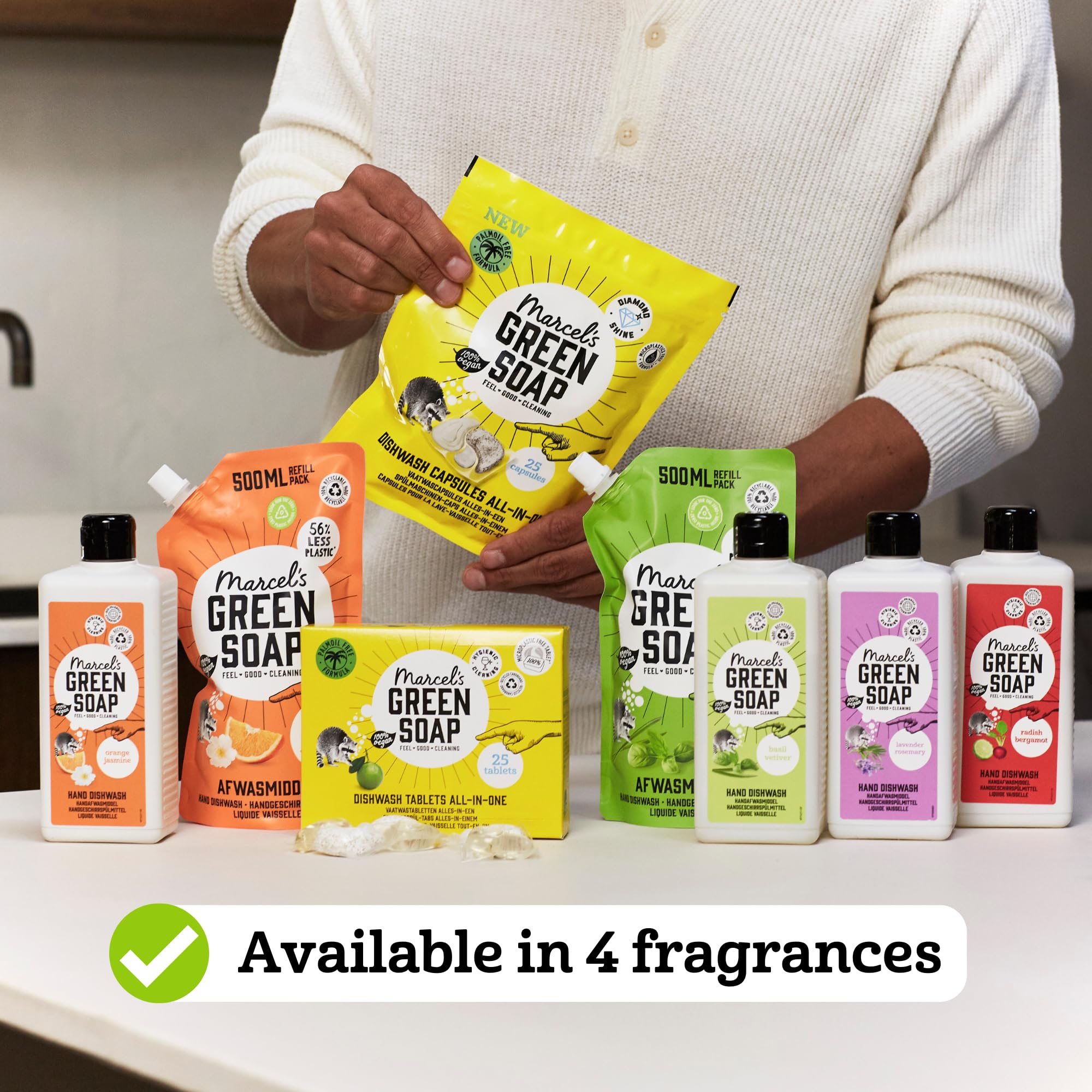 Marcel's Green Soap - Washing Up Liquid Lemon & Bergamot - Dishwashing Liquid 7