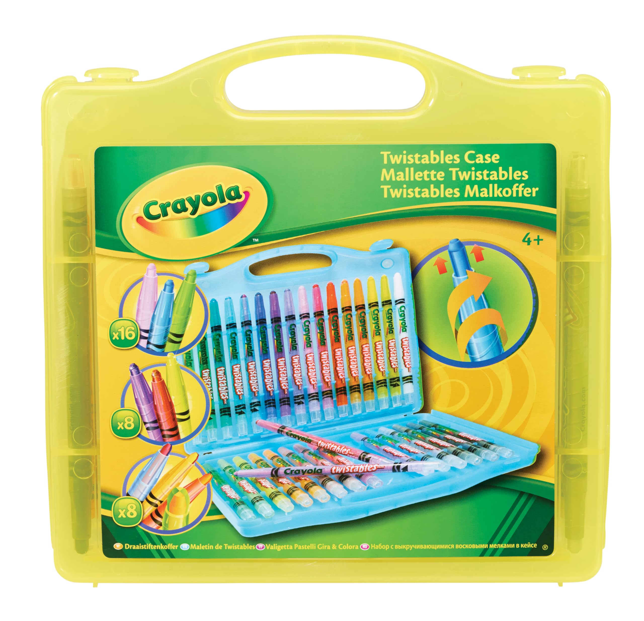 CRAYOLA Twistables Colouring Pens & Markers - 32 Count Pack with Carry Case | No Sharpening | Break-Resistant 1