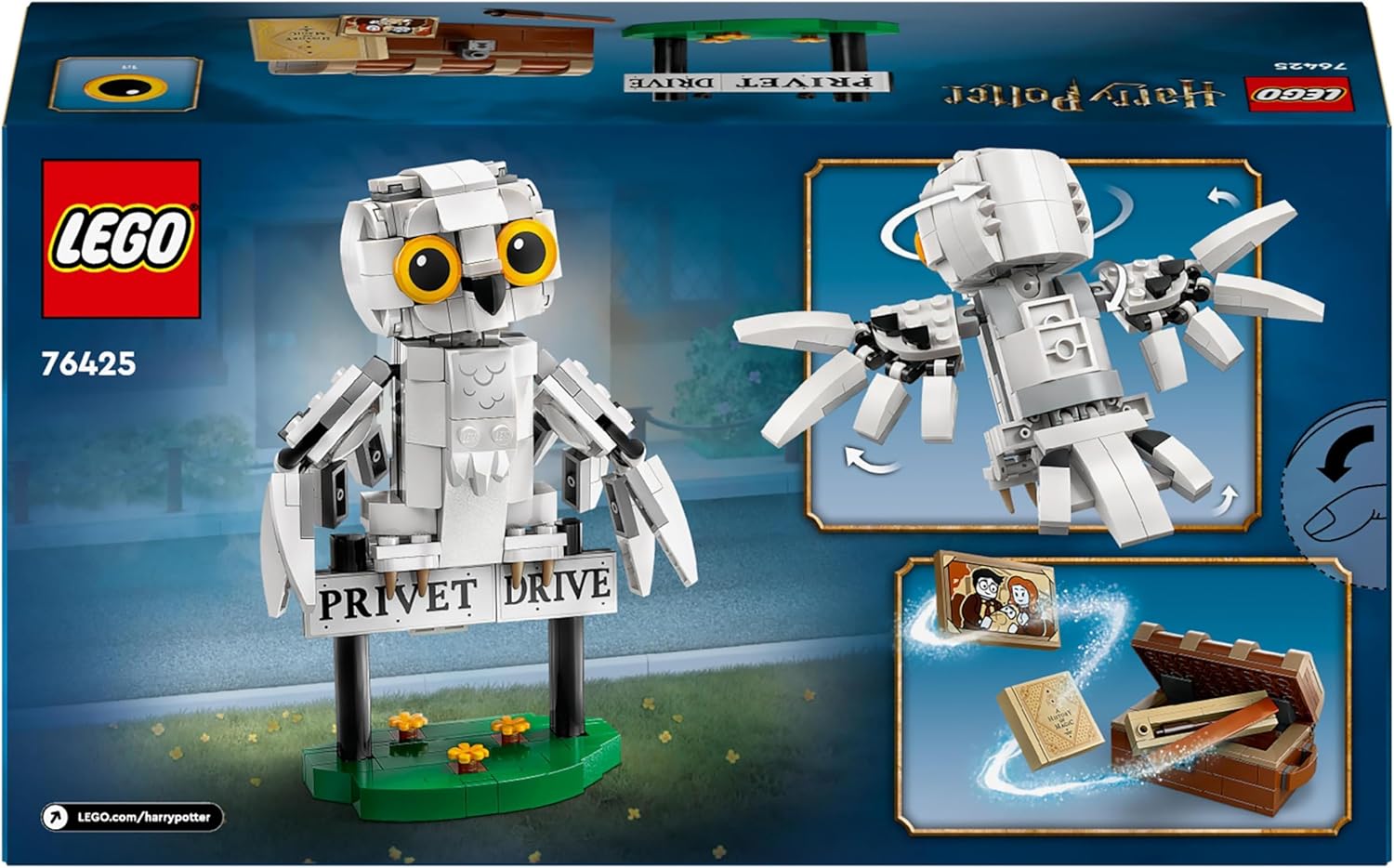 LEGO Harry Potter Hedwig at 4 Privet Drive - Buildable Toy for Ages 7+ 9