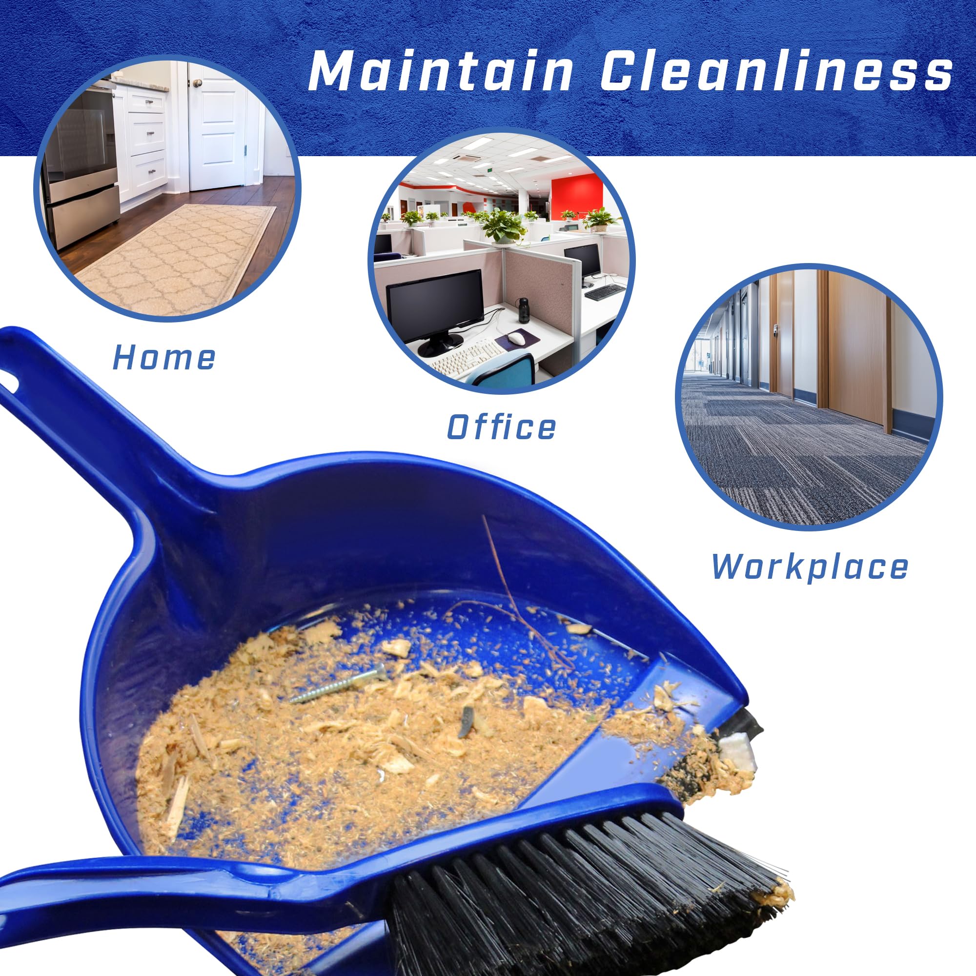 Faithfull - Plastic Dustpan and Brush Set 220 mm Wide 4