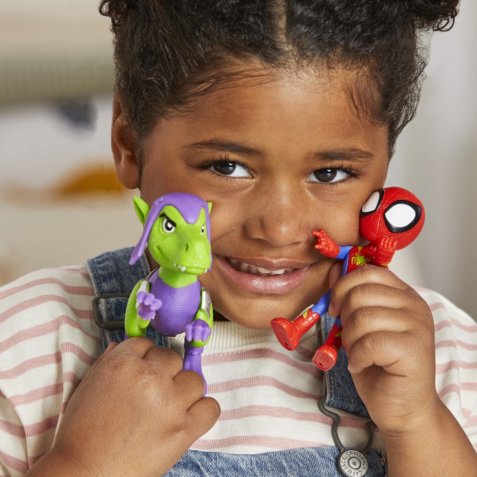 Marvel Spidey and His Amazing Friends Dino-Webs Spidey & Goblin Raptor Action Figure Set 7