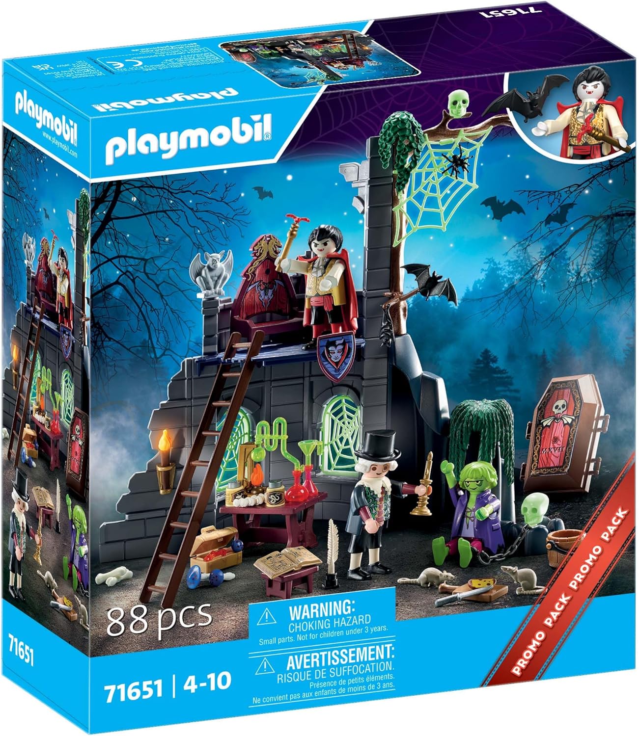 Playmobil 71651 Pirates: Haunted Ruins Promo Pack - Spooky Castle Playset for Kids 4+ 5