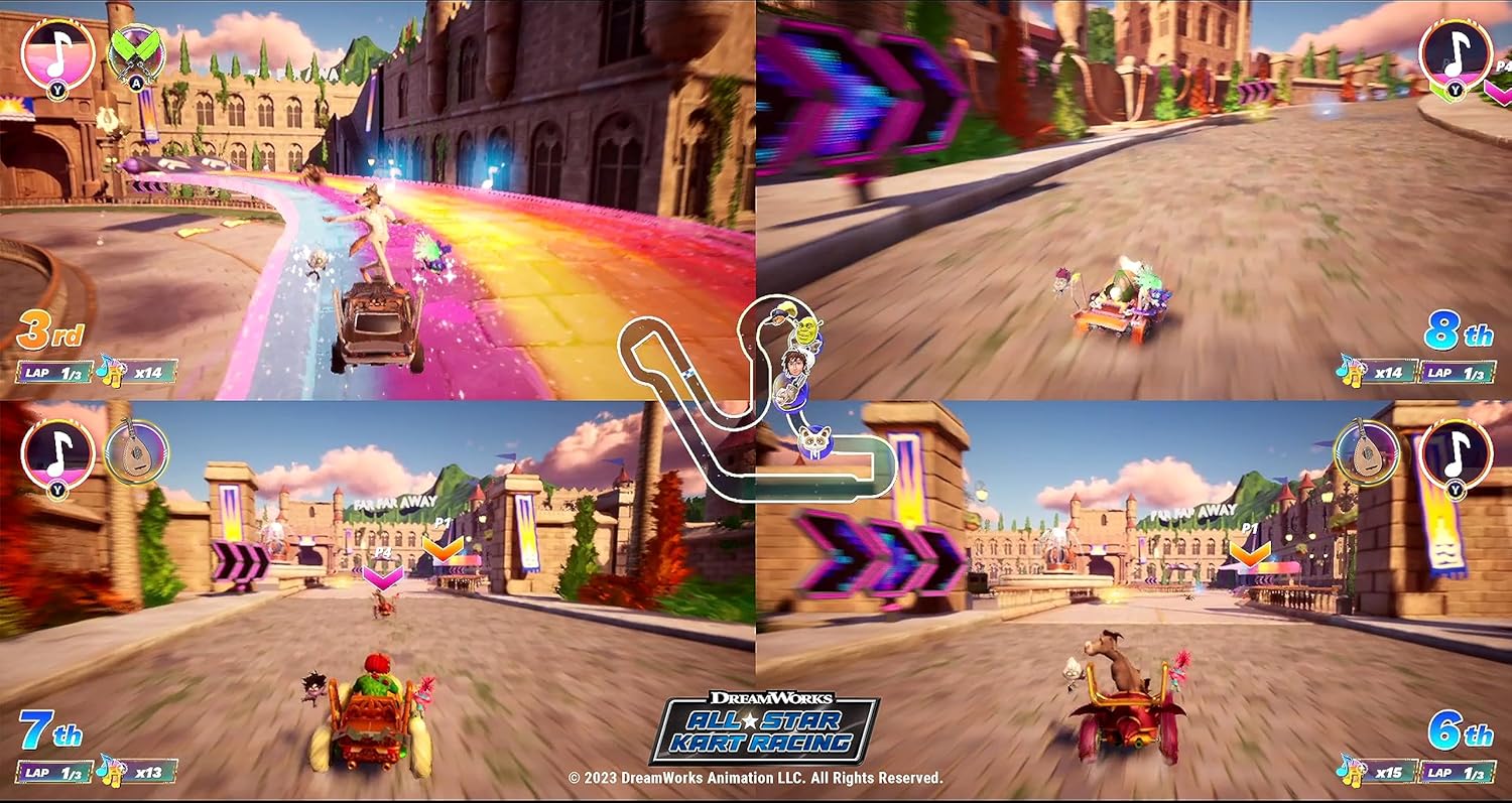 DreamWorks All-Star Kart Racing - Shrek, Po, Puss in Boots & Friends Racing Game (Nintendo Switch) 3
