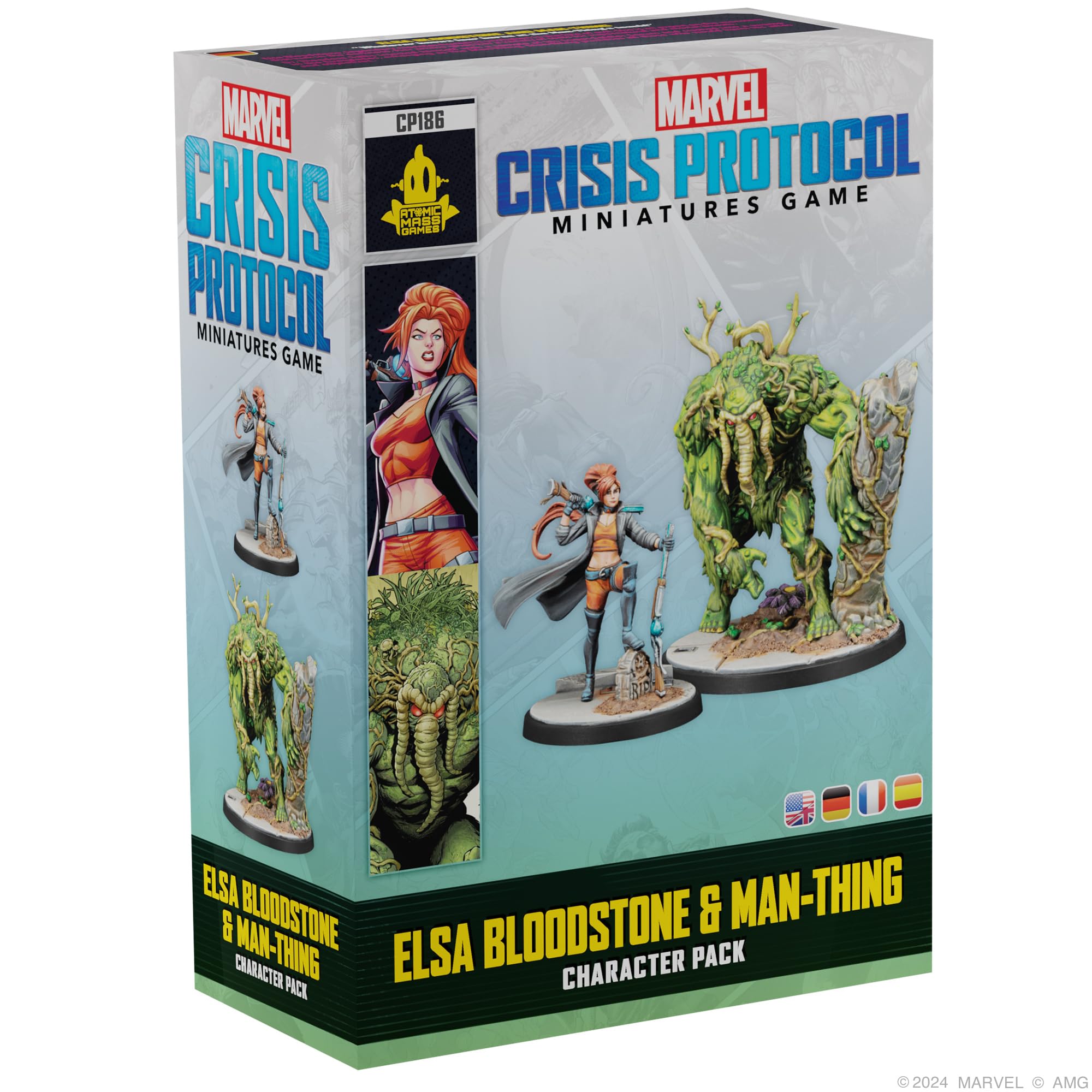 ATOMIC MASS GAMES Marvel Crisis Protocol: Elsa Bloodstone & Man-Thing Expansion | 2 Miniatures | 14+