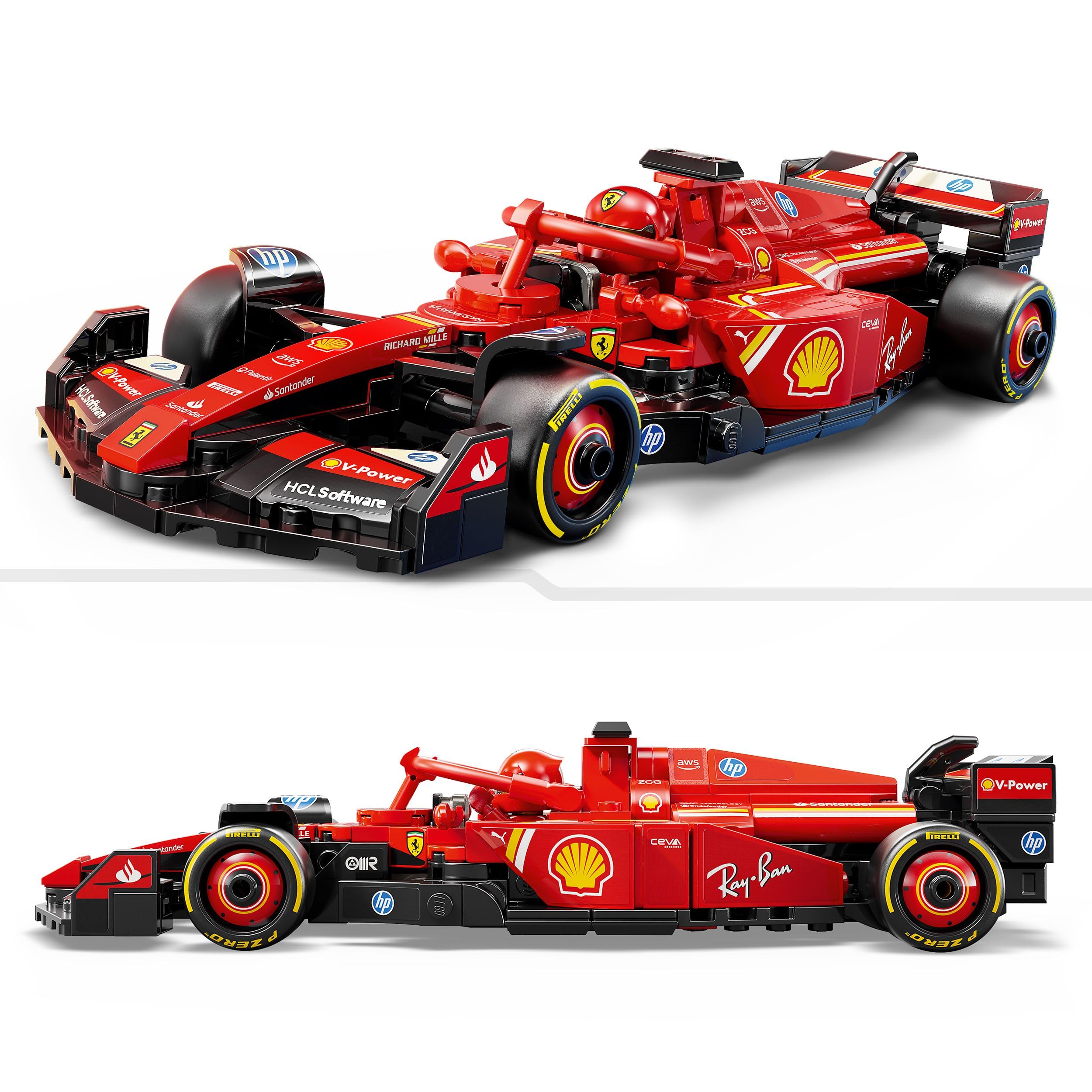 LEGO Speed Champions Ferrari SF-24 F1 Race Car Toy with Driver Minifigure - Building Set for Ages 10+ 9