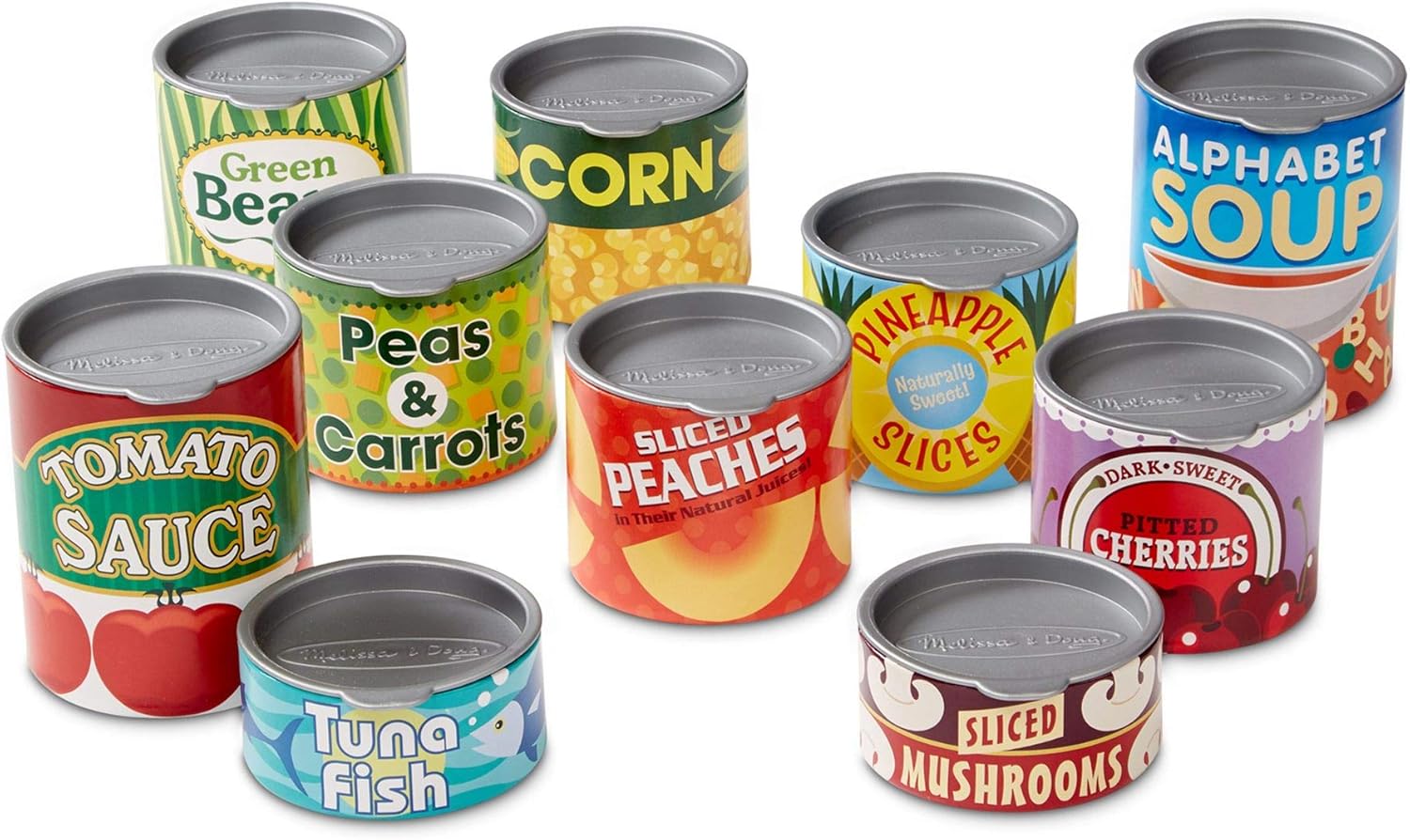 Melissa & Doug Let's Play House! Grocery Cans - Pretend Play Food Set for Kids 3+