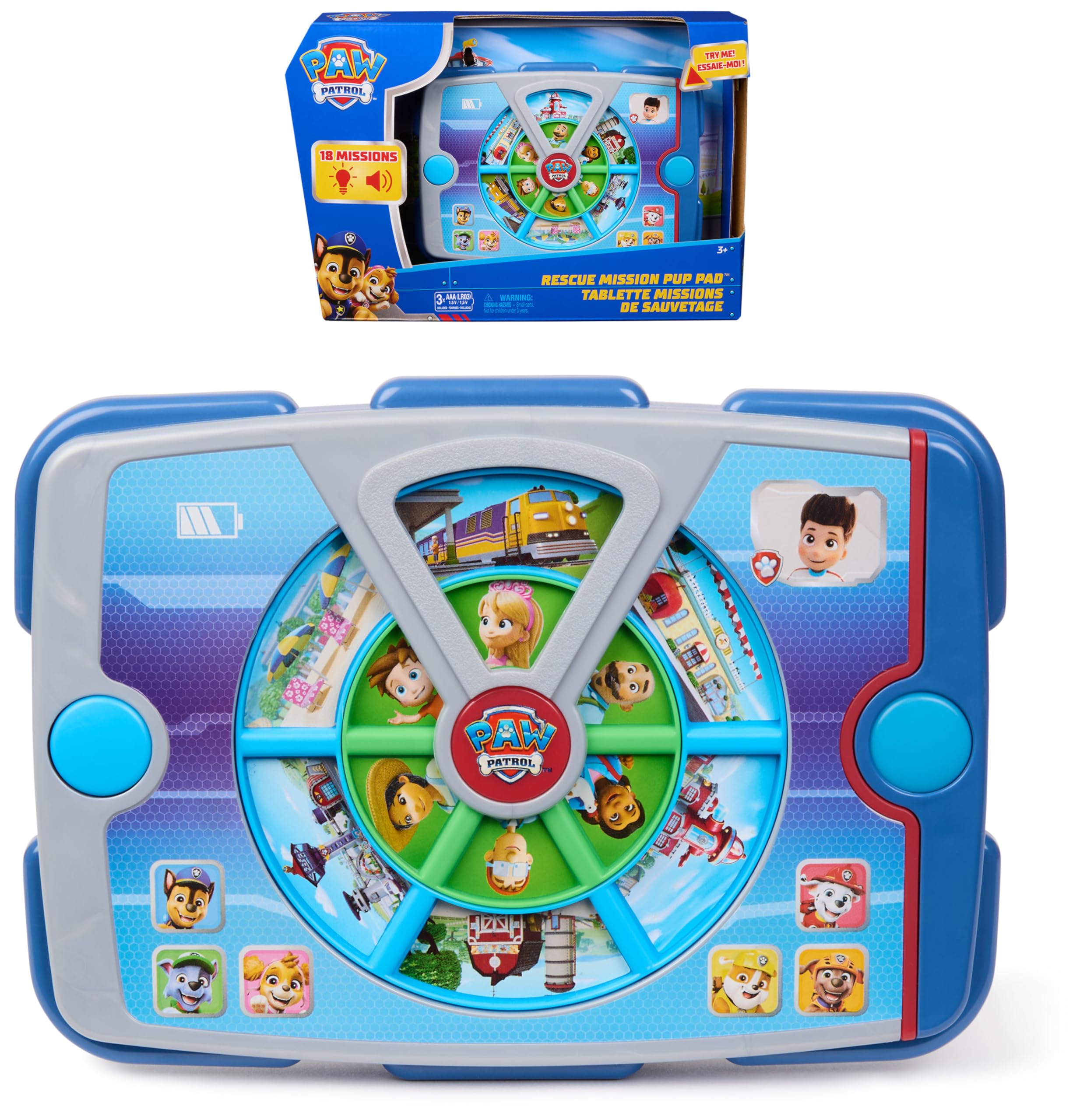 Paw Patrol Academy Rescue Mission Pup Pad - Interactive Electronic Toy with Lights & Sounds for Kids