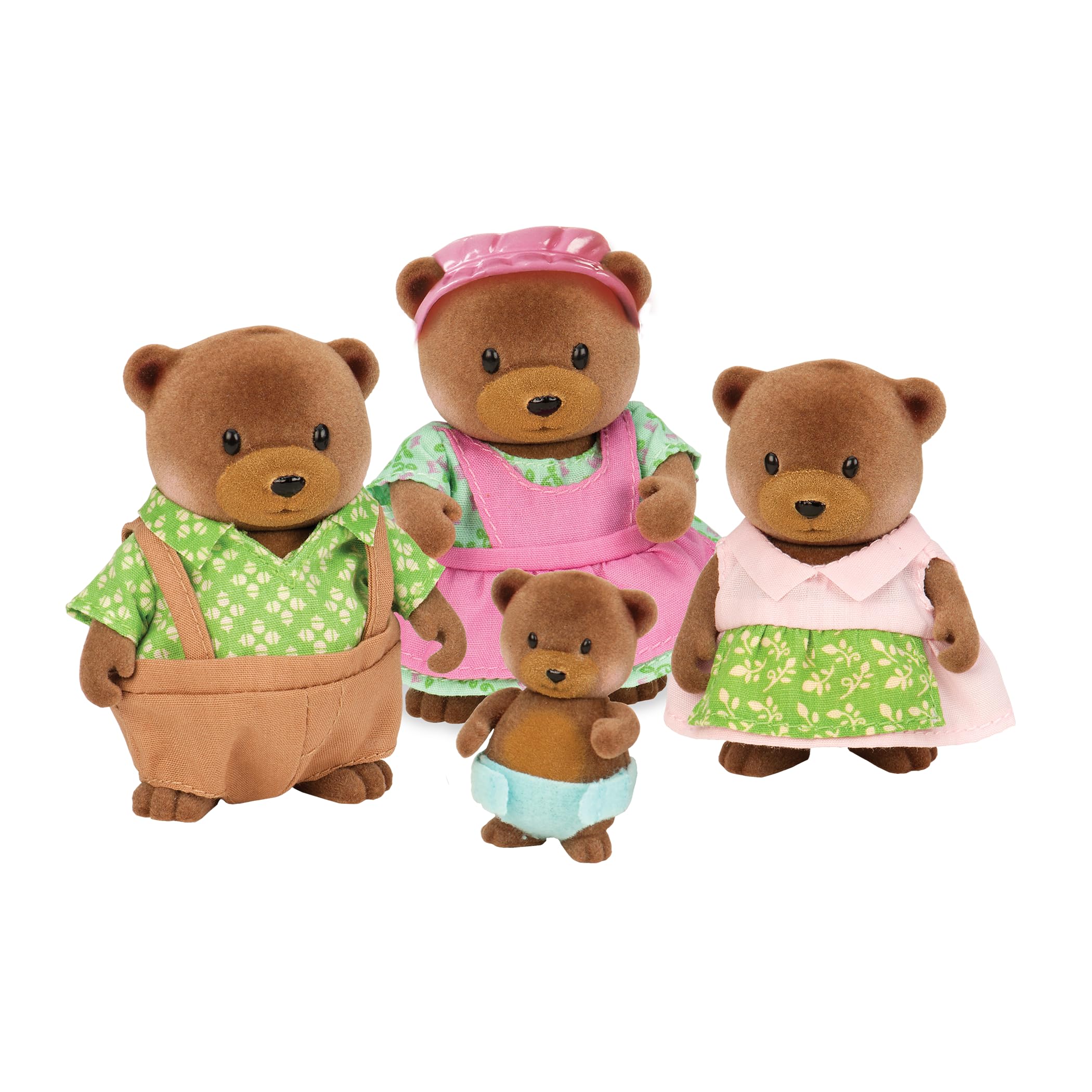 Li'l Woodzeez Healthnuggle Bear Family Set - 4 Collectible Doll Figures with Storybook for Imaginative Play 4