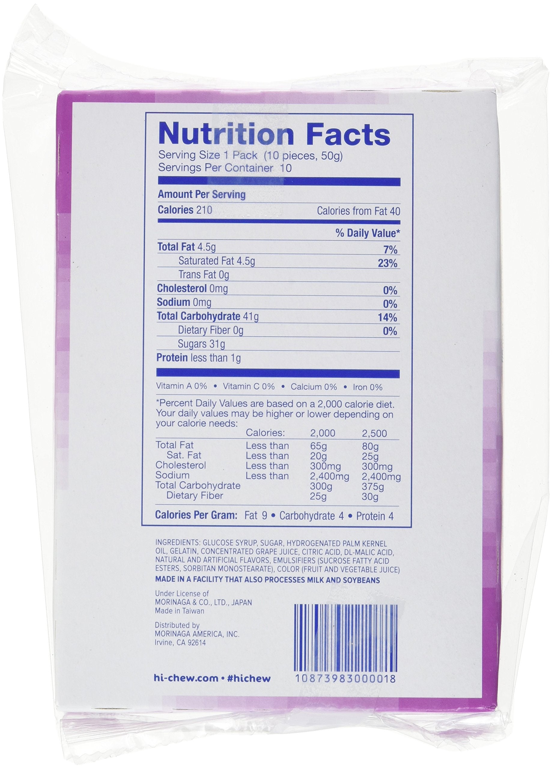 Morinaga Hi-Chew Grape 50g Chewy Fruit Candy - Rich Grape Flavor with Long-Lasting Taste 6