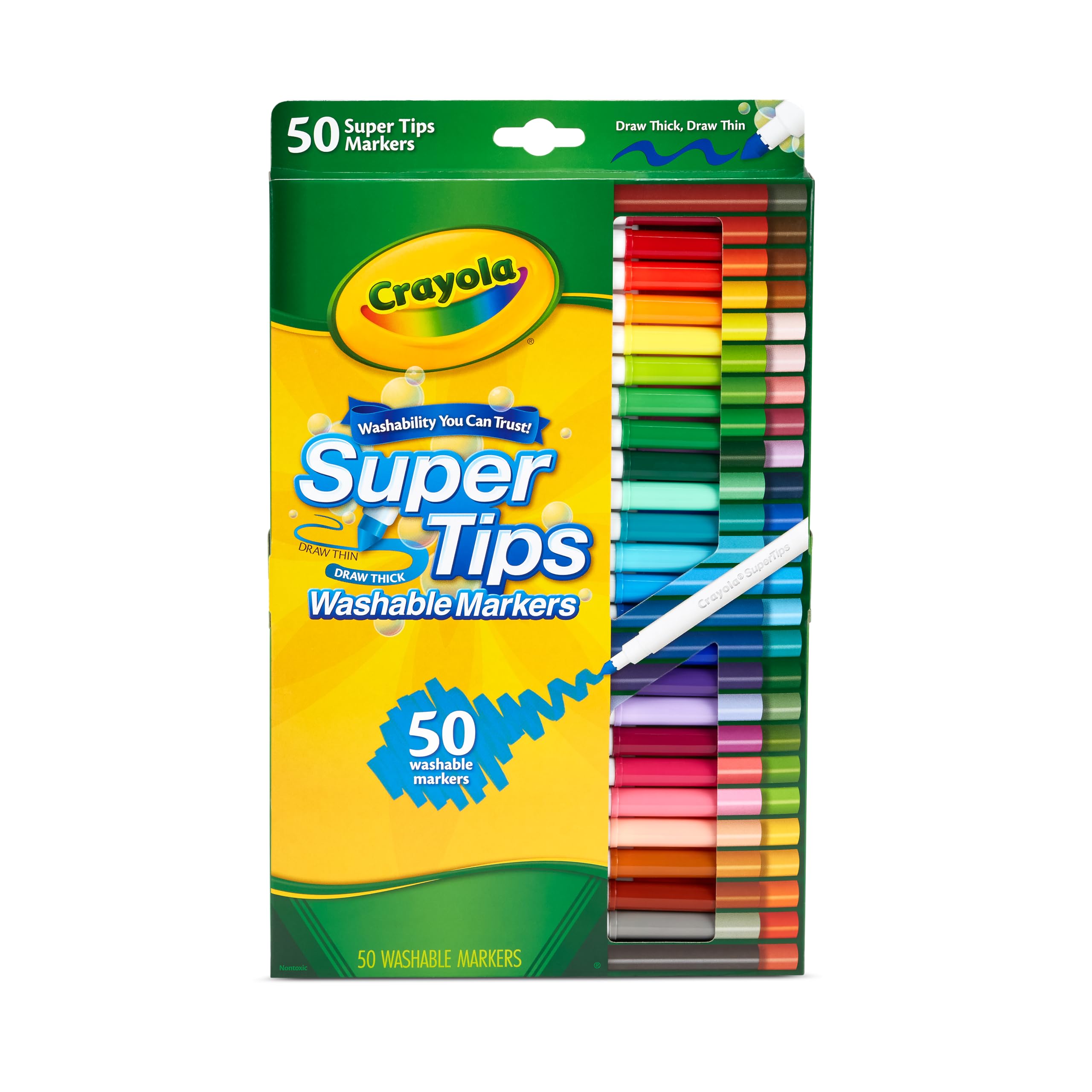 Crayola 50 Washable Super Tip Markers - Arts & Crafts for Kids 3+ 7