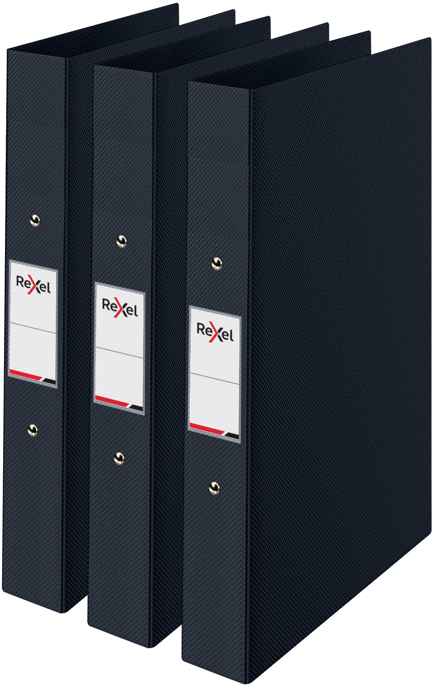 Rexel Choices A4 O-Ring Binder - 25mm Spine, 190 Sheet Capacity, Black, 3 Pack 1