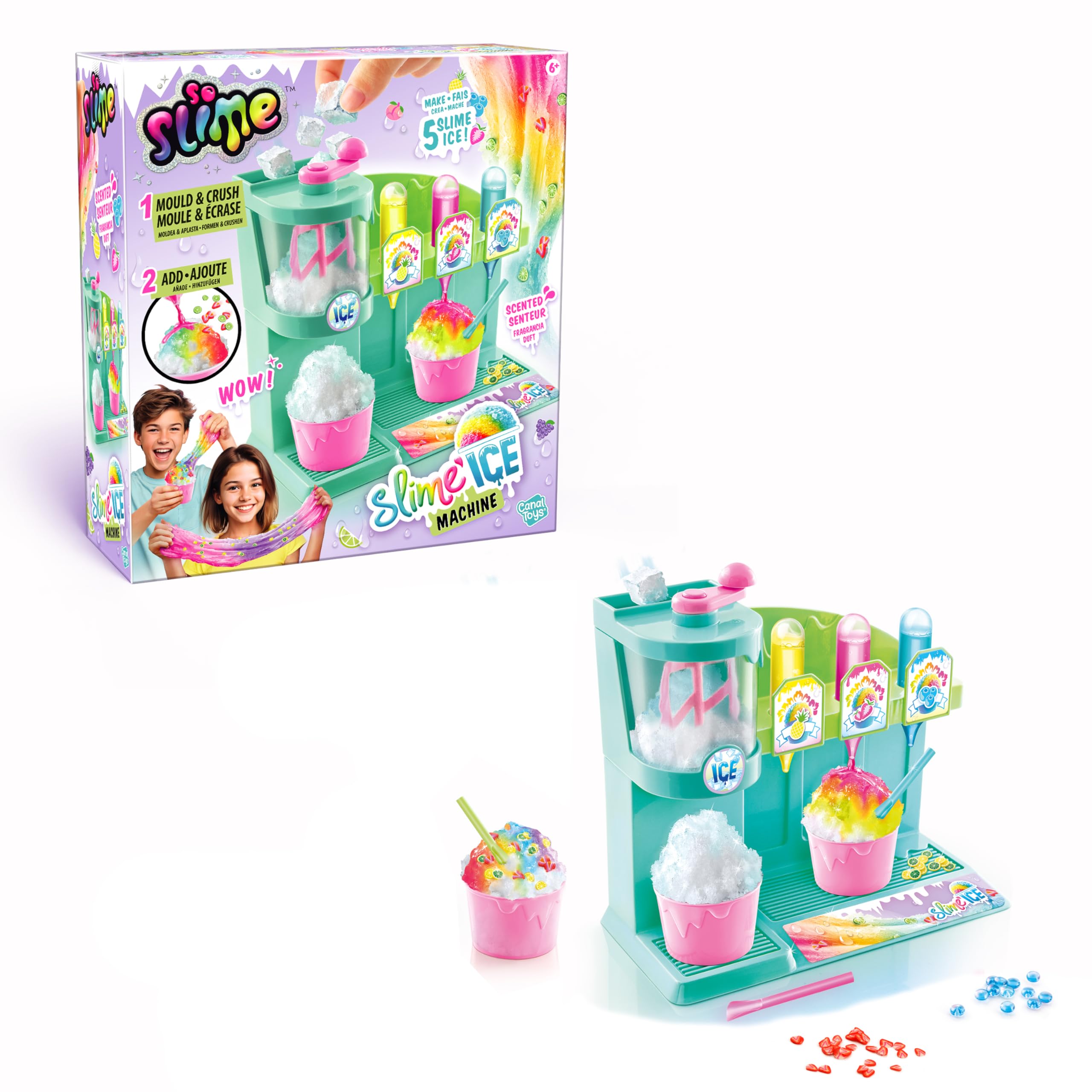 So Slime Slime-Ice Machine - Make Scented Snow-Cone Slime with 3 Dyes & Decorations
