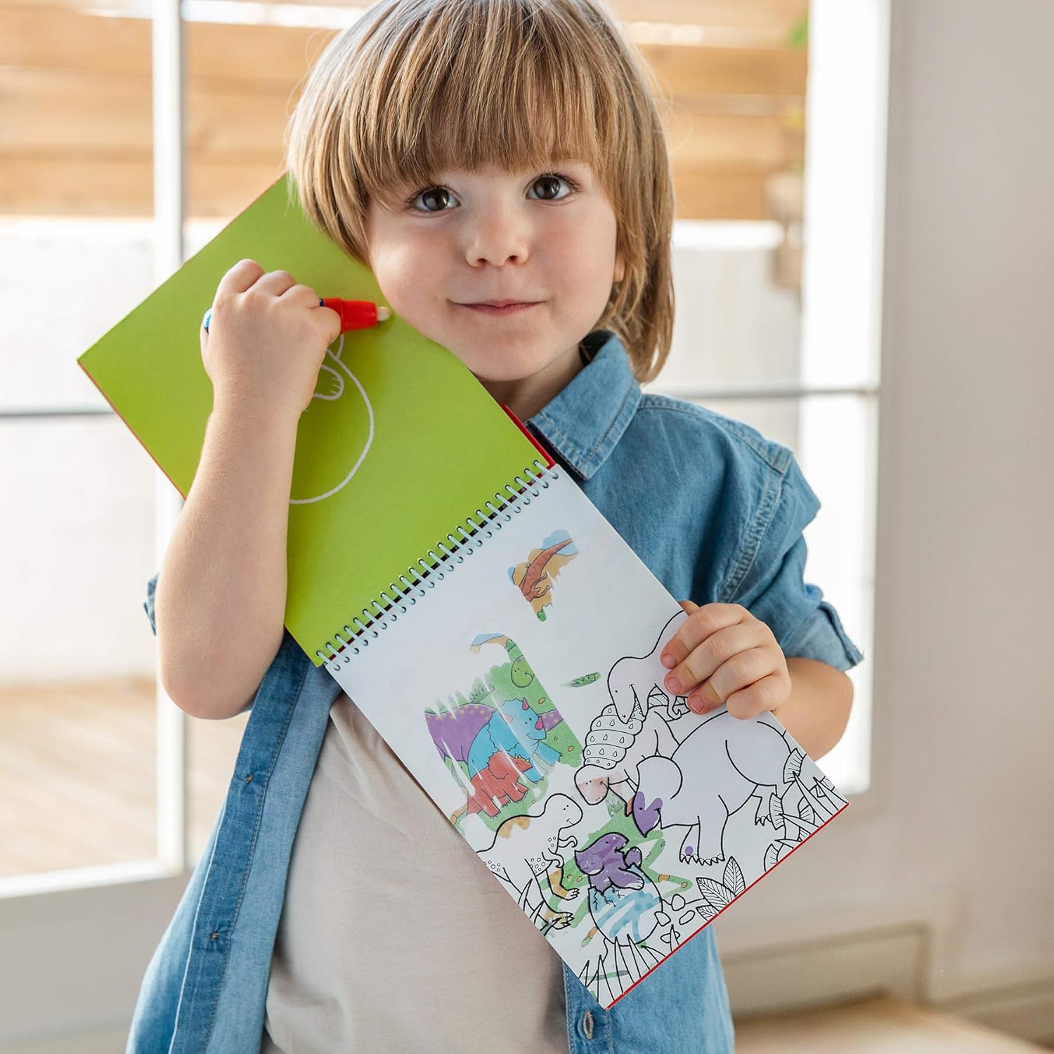 Galt Water Magic - Animals Reusable Water Reveal Colouring Book for Kids 3+ 4