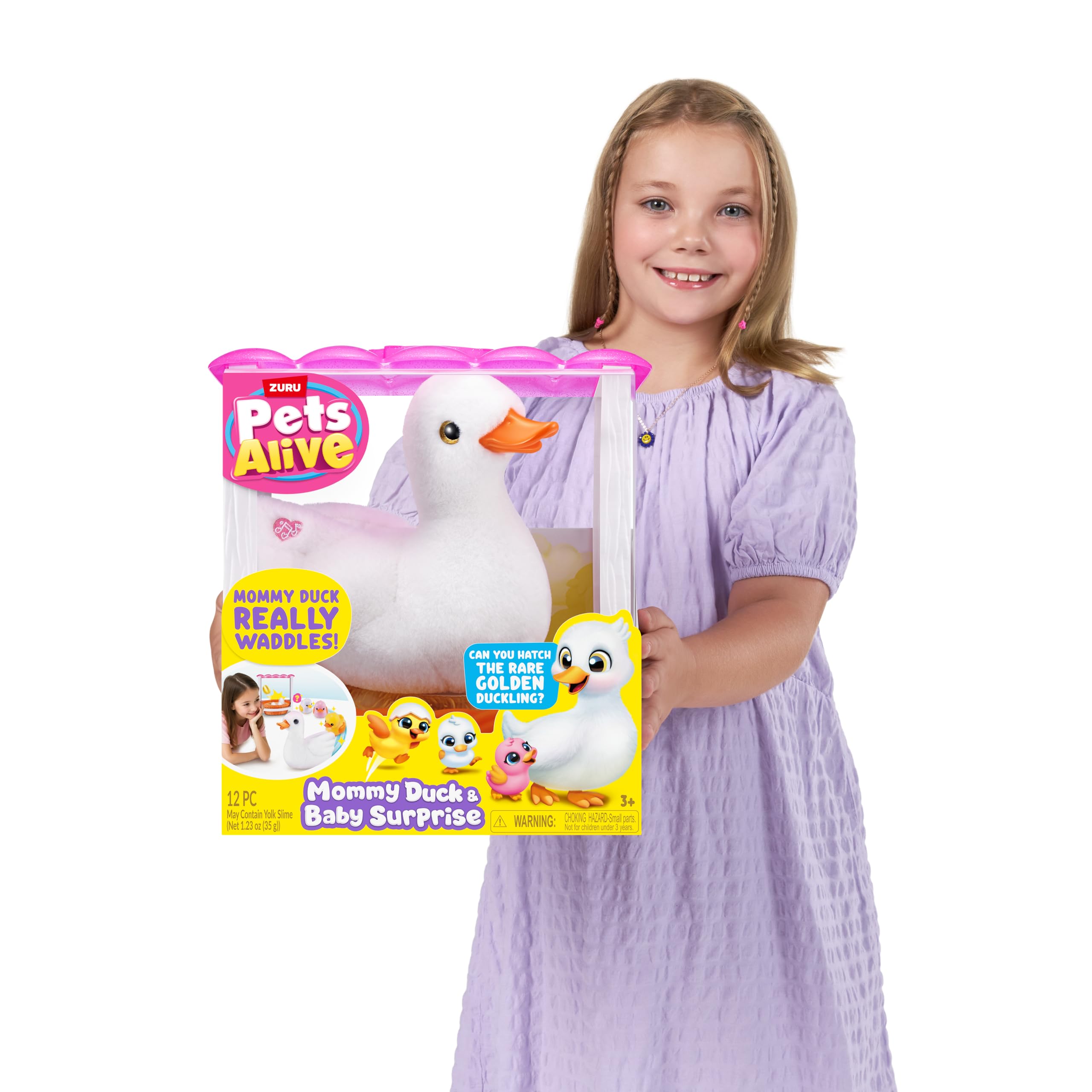 Pets Alive Mama & Baby Surprise - Electronic Duck Playset with Sounds & Waddling Motion 8