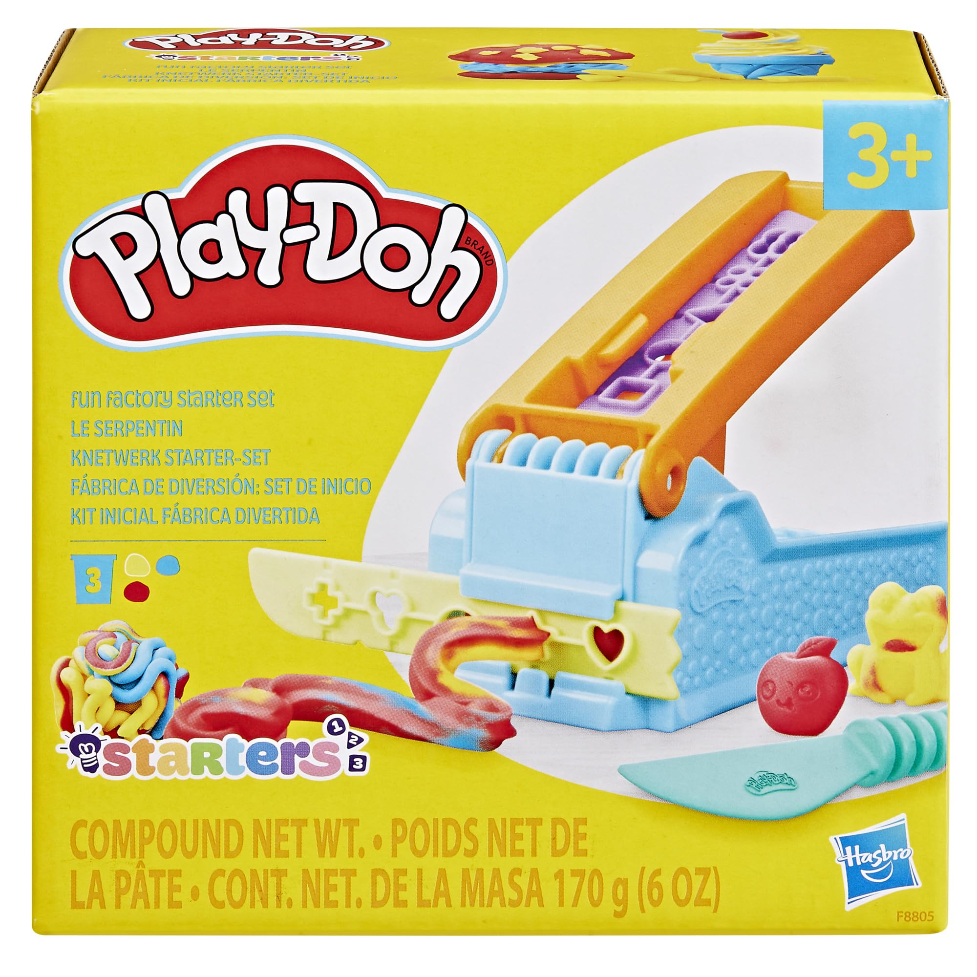 Play-Doh Fun Factory Starter Set - Squeeze & Shape Play for Kids Age 3+ 6