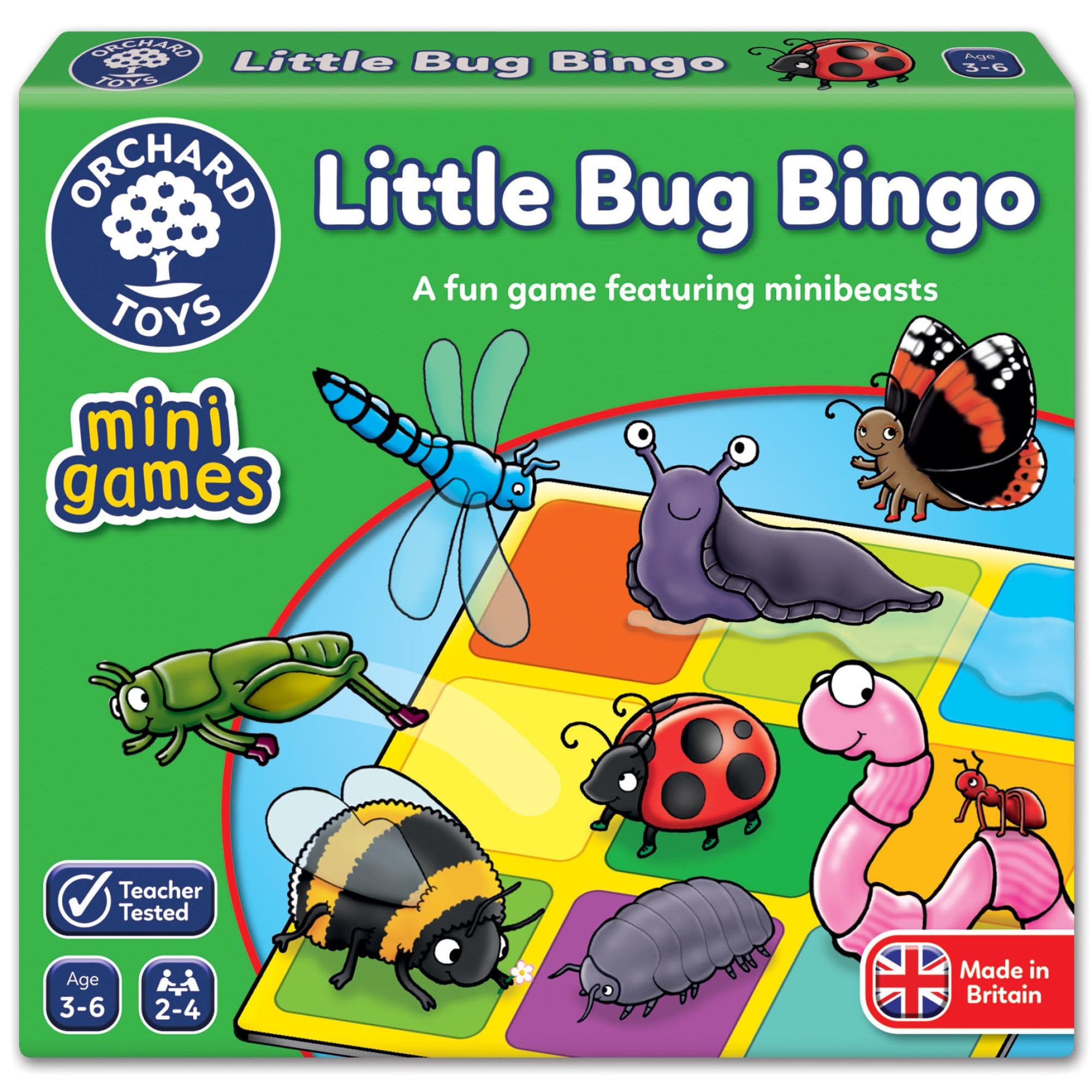 Orchard Toys Little Bug Bingo Mini Game for Kids - Travel Size Matching Game 5