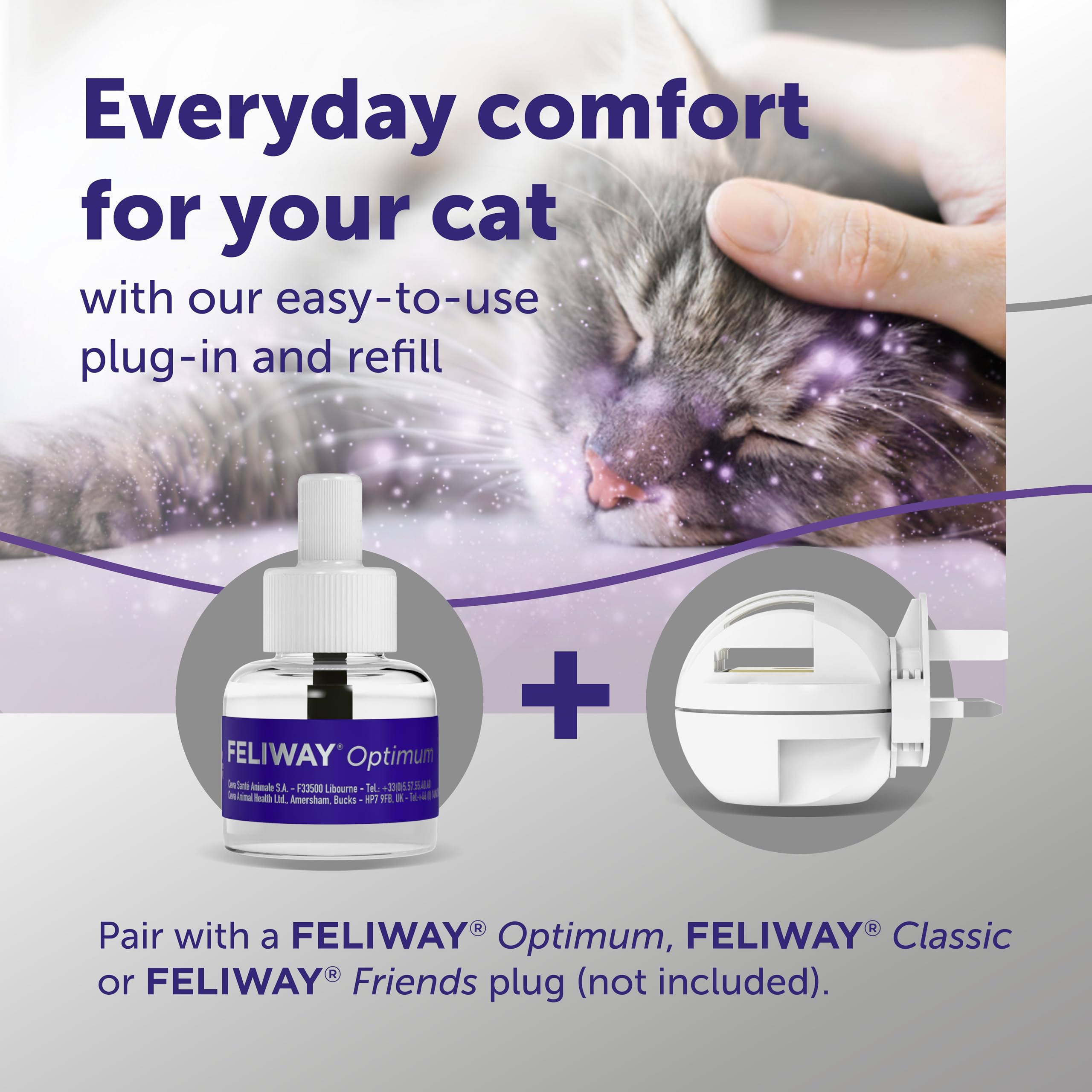 Feliway Optimum 30 Day Cat Calming Refill - Odourless | 48ml 3