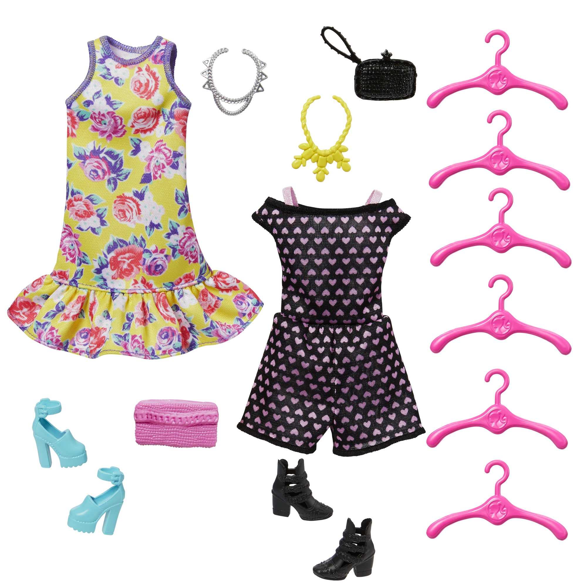 Barbie Fashionistas Ultimate Closet Playset - Doll with 3 Outfits, 6 Hangers & 15 Accessories, Ages 5-18 4