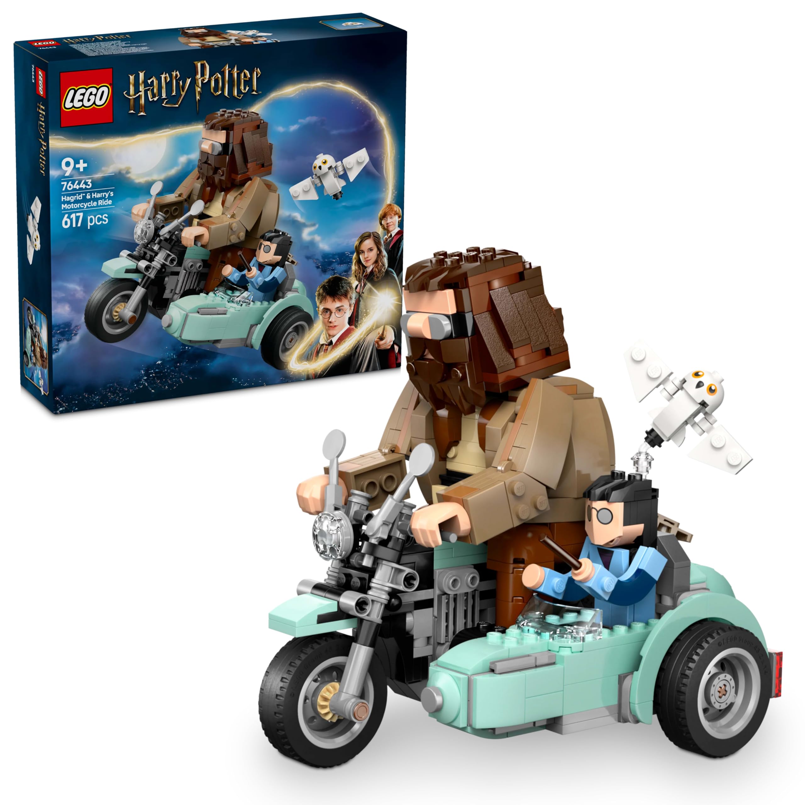 LEGO Harry Potter Hagrid & Harry’s Motorcycle Ride - Buildable Vehicle Playset for Ages 9+